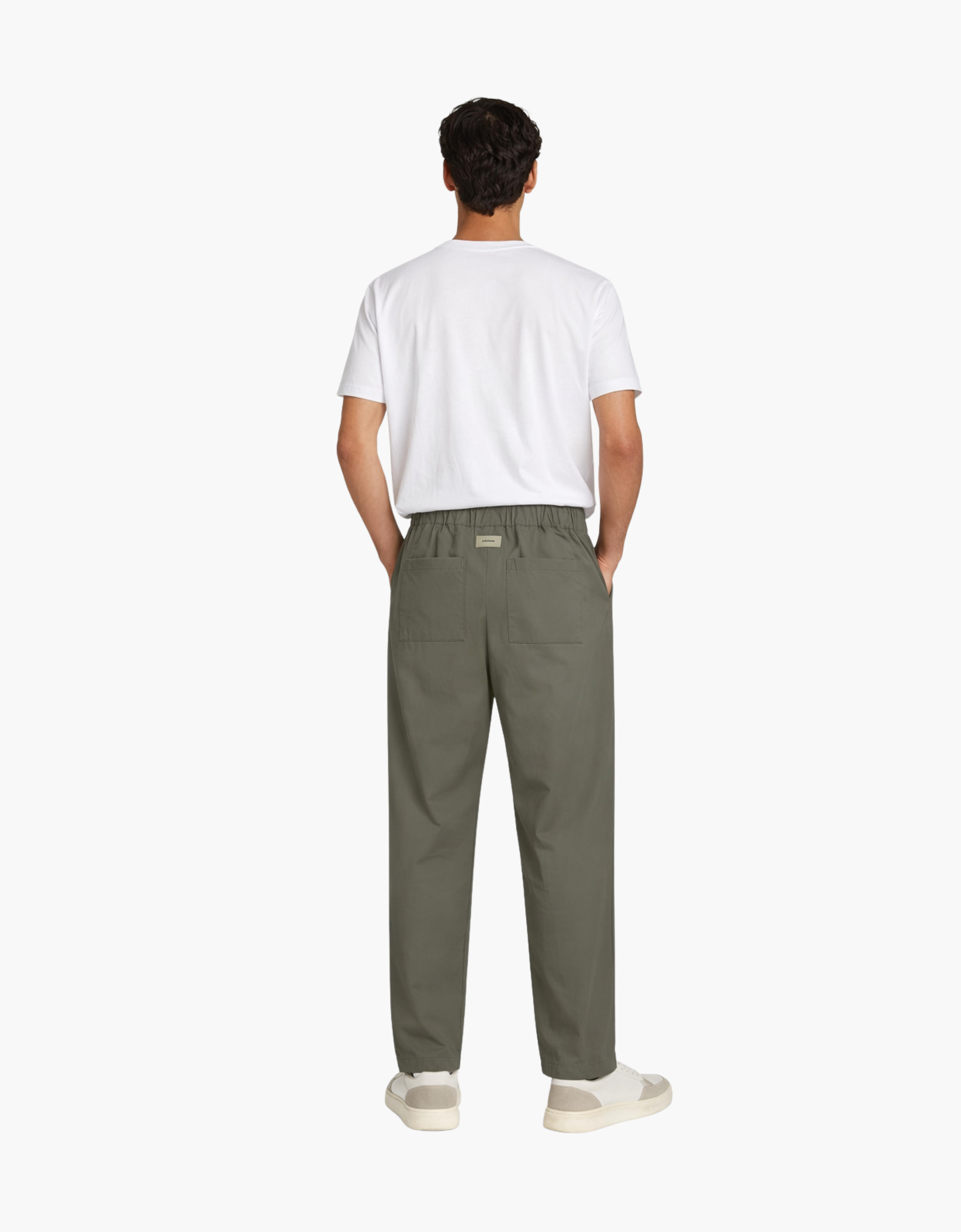 Pantalon de popelina pinzas