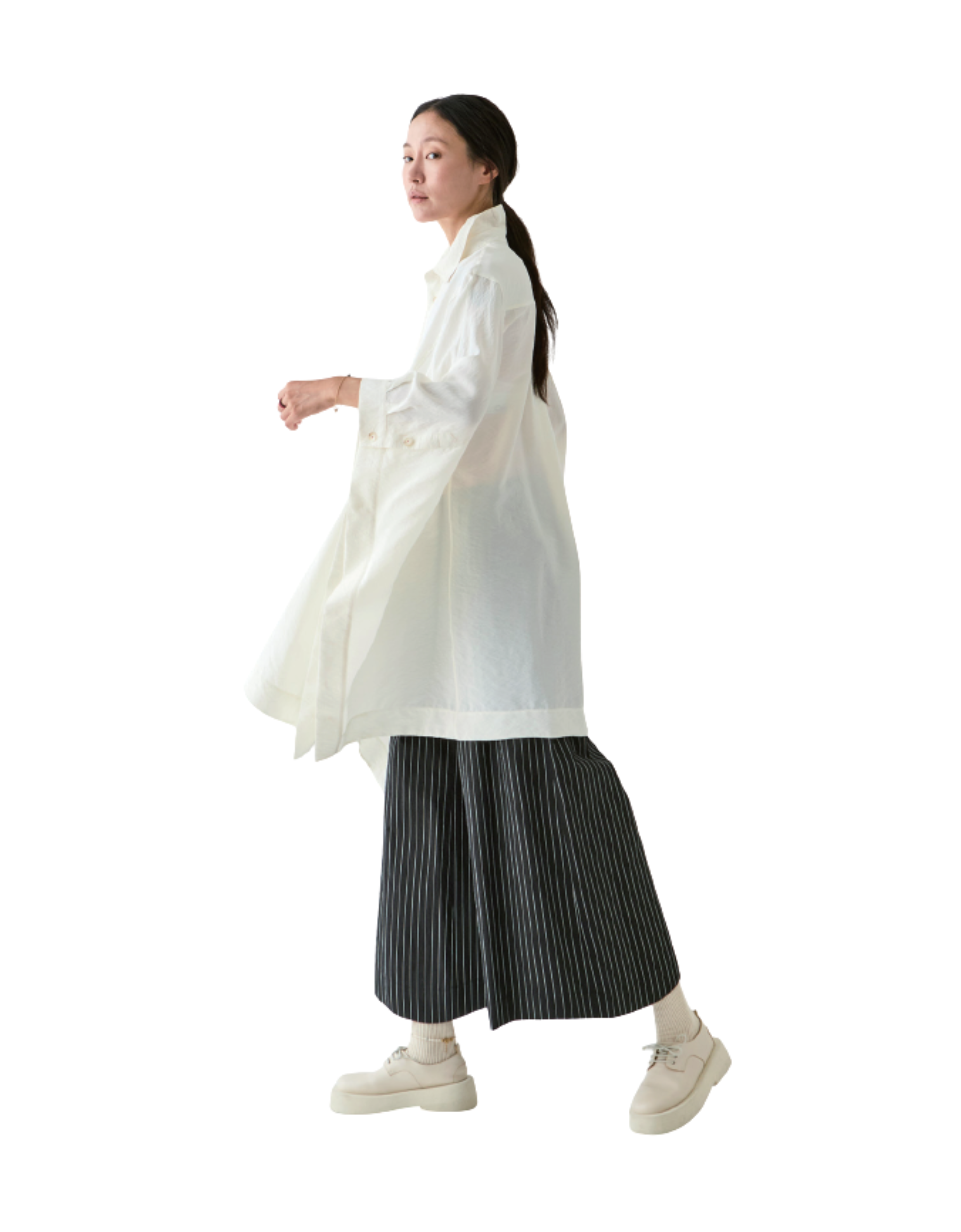 Poncho camisero fluido