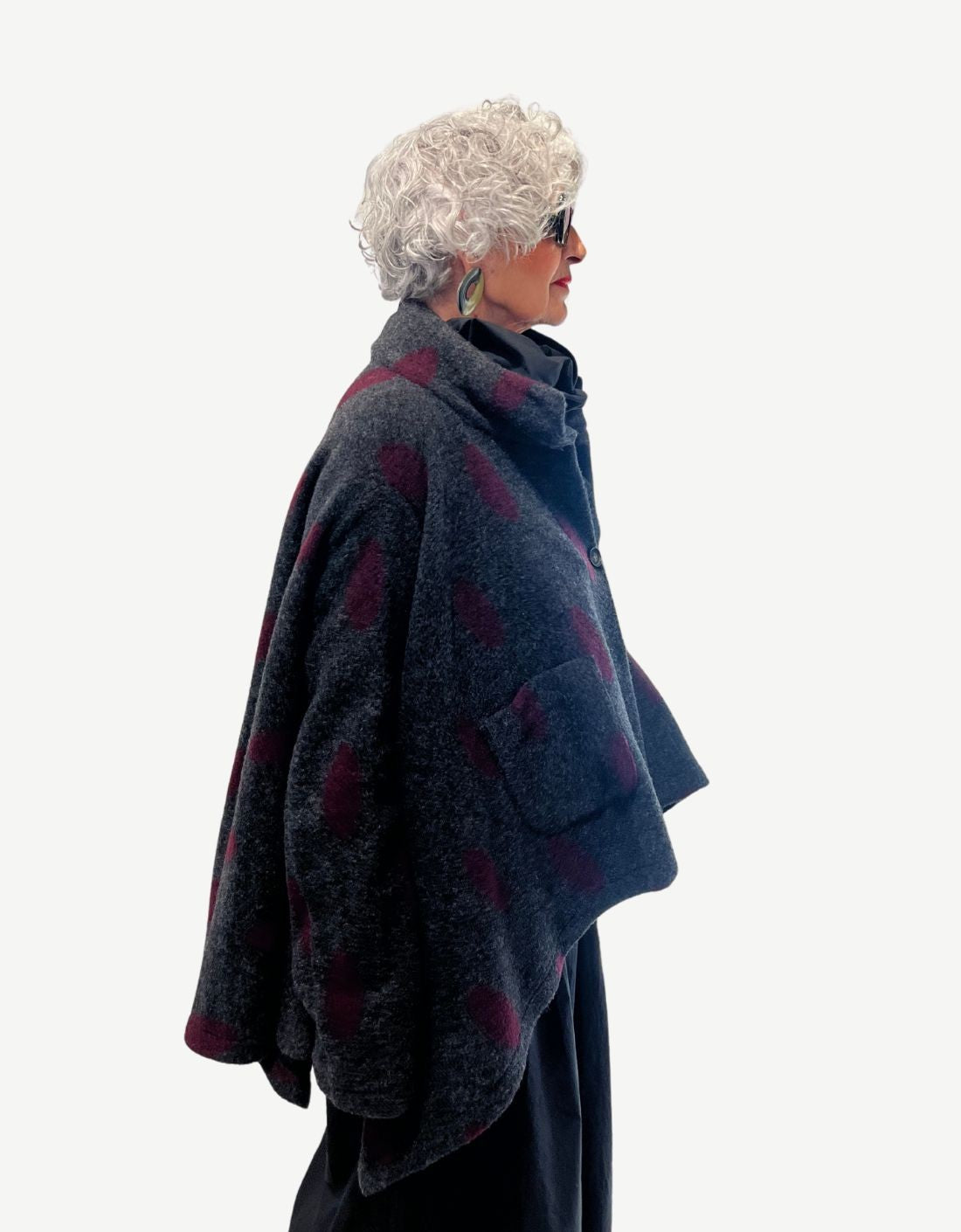 "Maryland" polka dot poncho