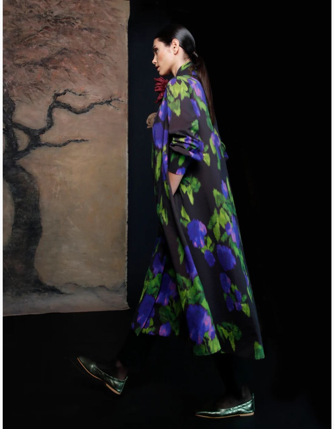 Vestido solapas silk