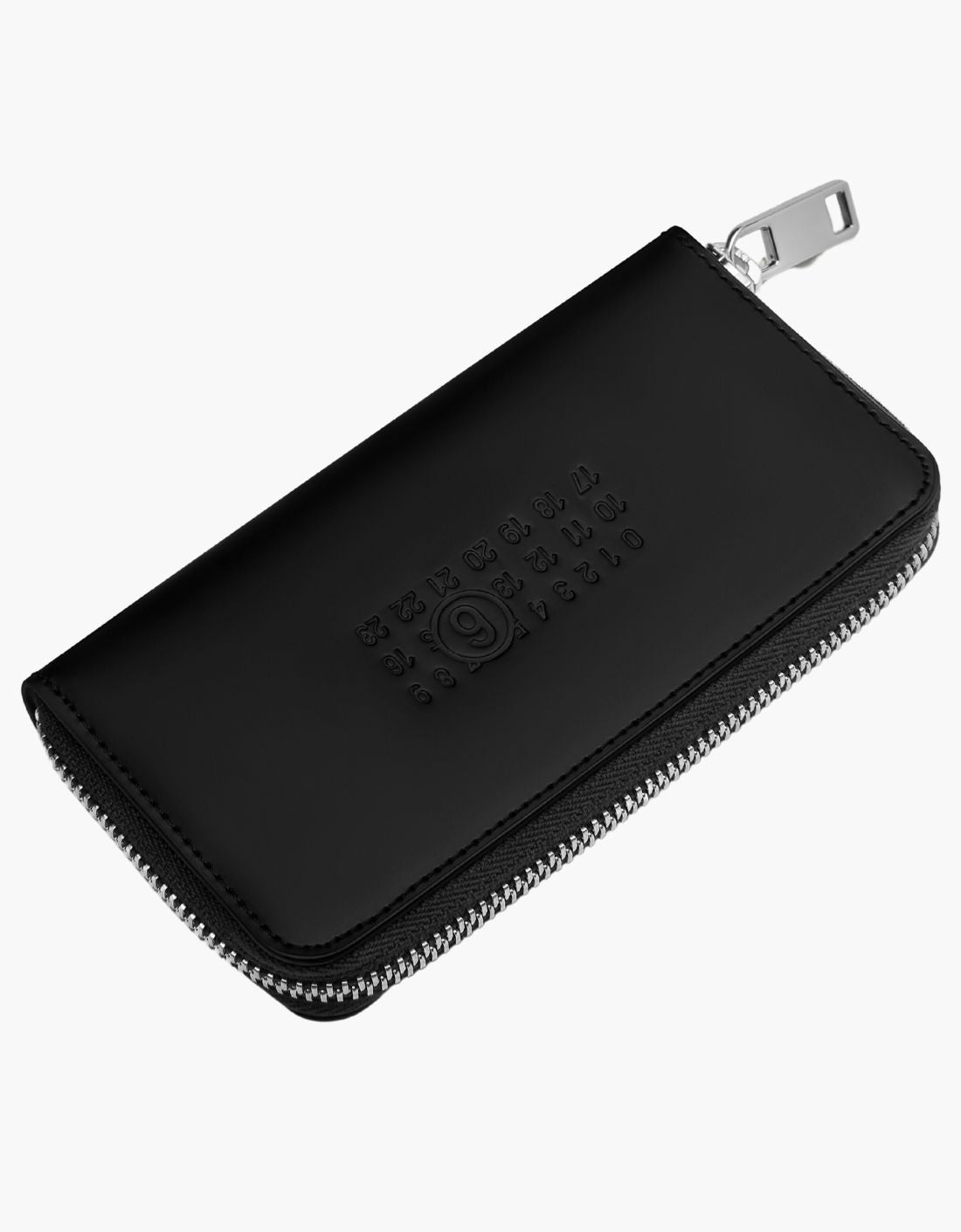 Cartera zip puntadas cuero