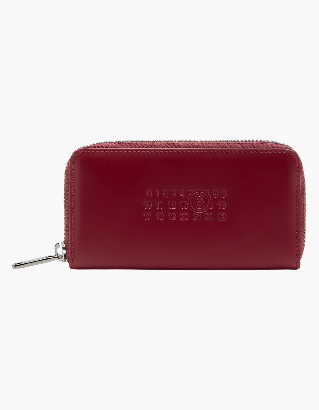Cartera zip puntadas cuero