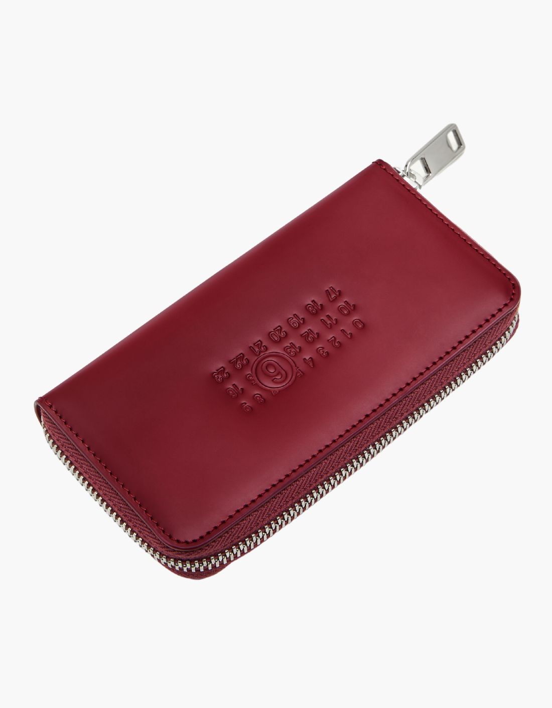Cartera zip puntadas cuero