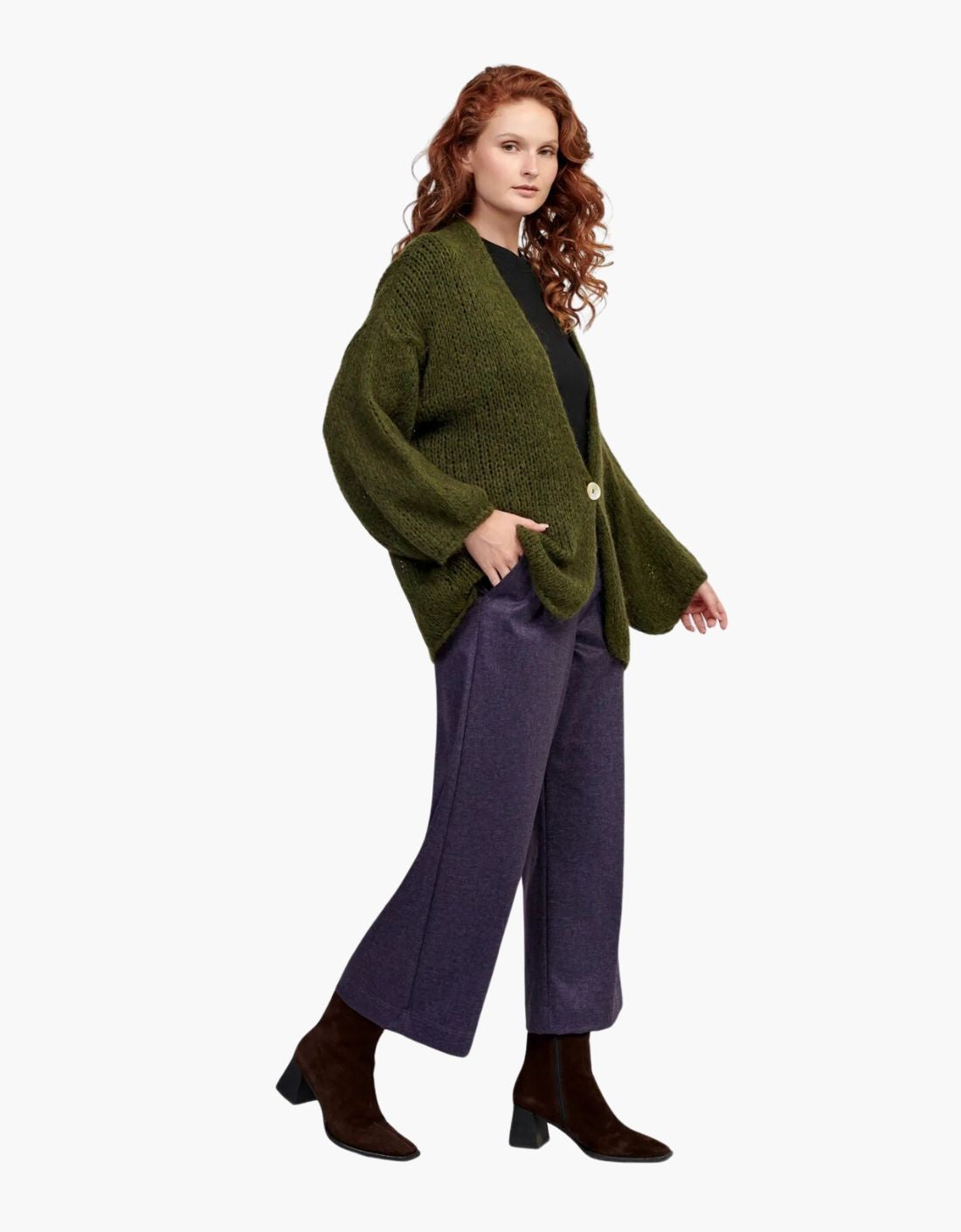 Pantalon Capri « Aubergine »