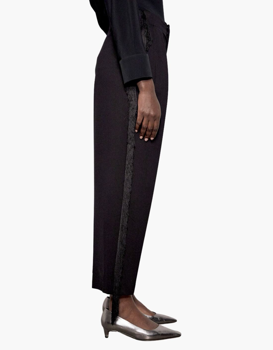 Pantalon pinzas con flecos - M4IA45