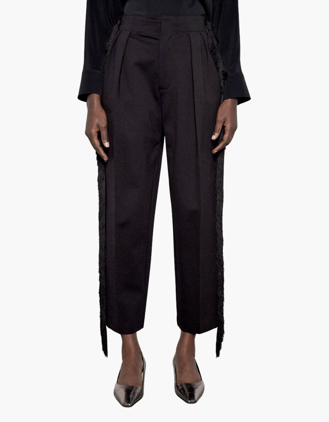 Pantalon pinzas con flecos - M4IA45