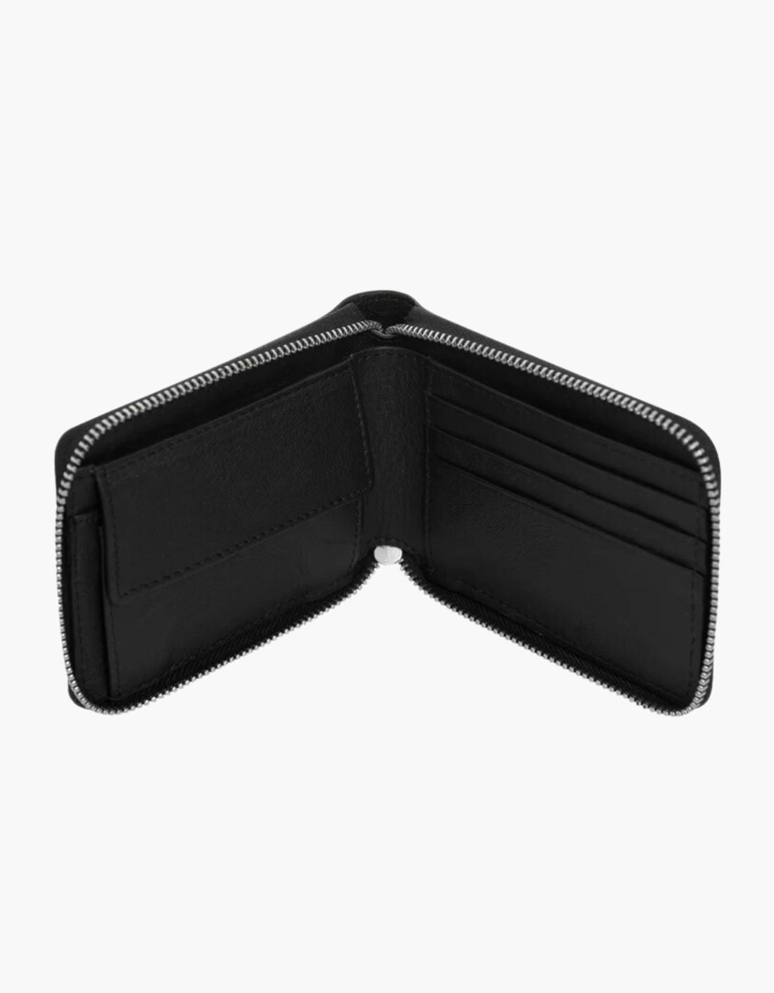 Leather zip wallet