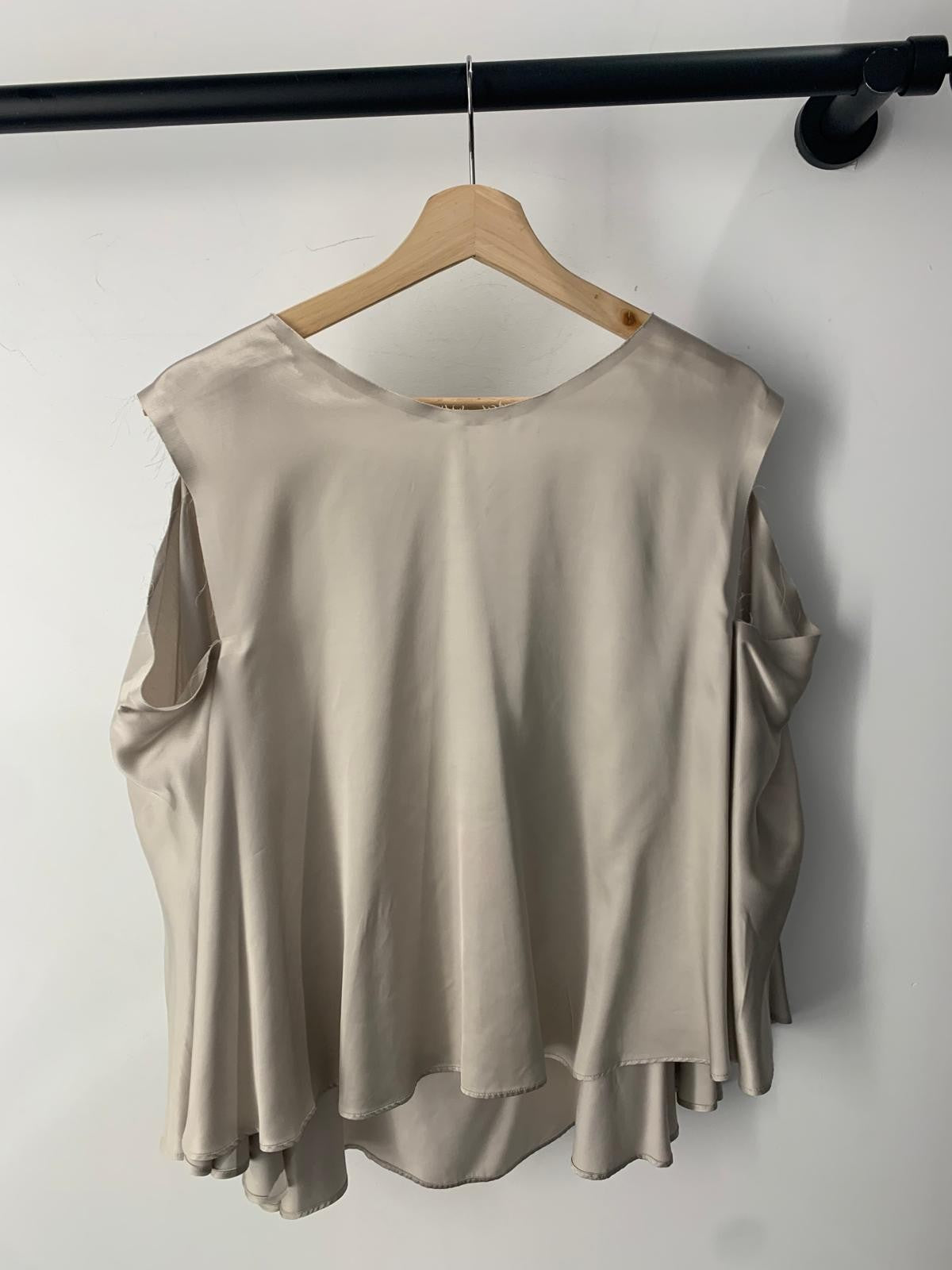 Haut à volants CHAMPAGNE MM6 - s52nc0305