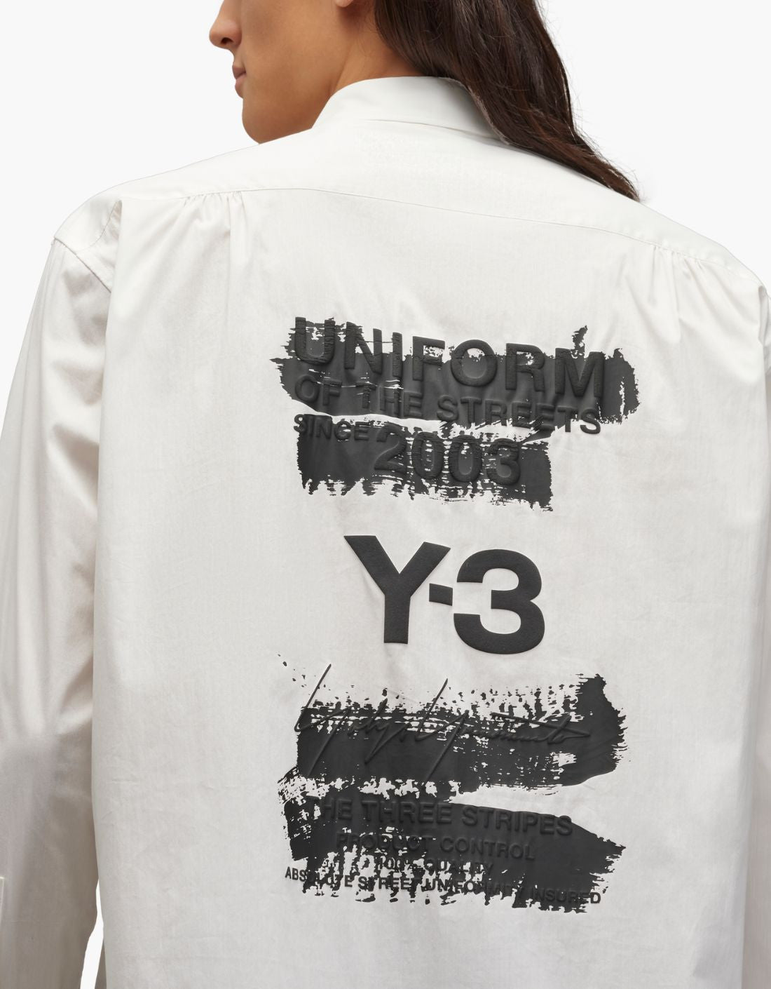 Camisa back print "Crossed" Y-3 White