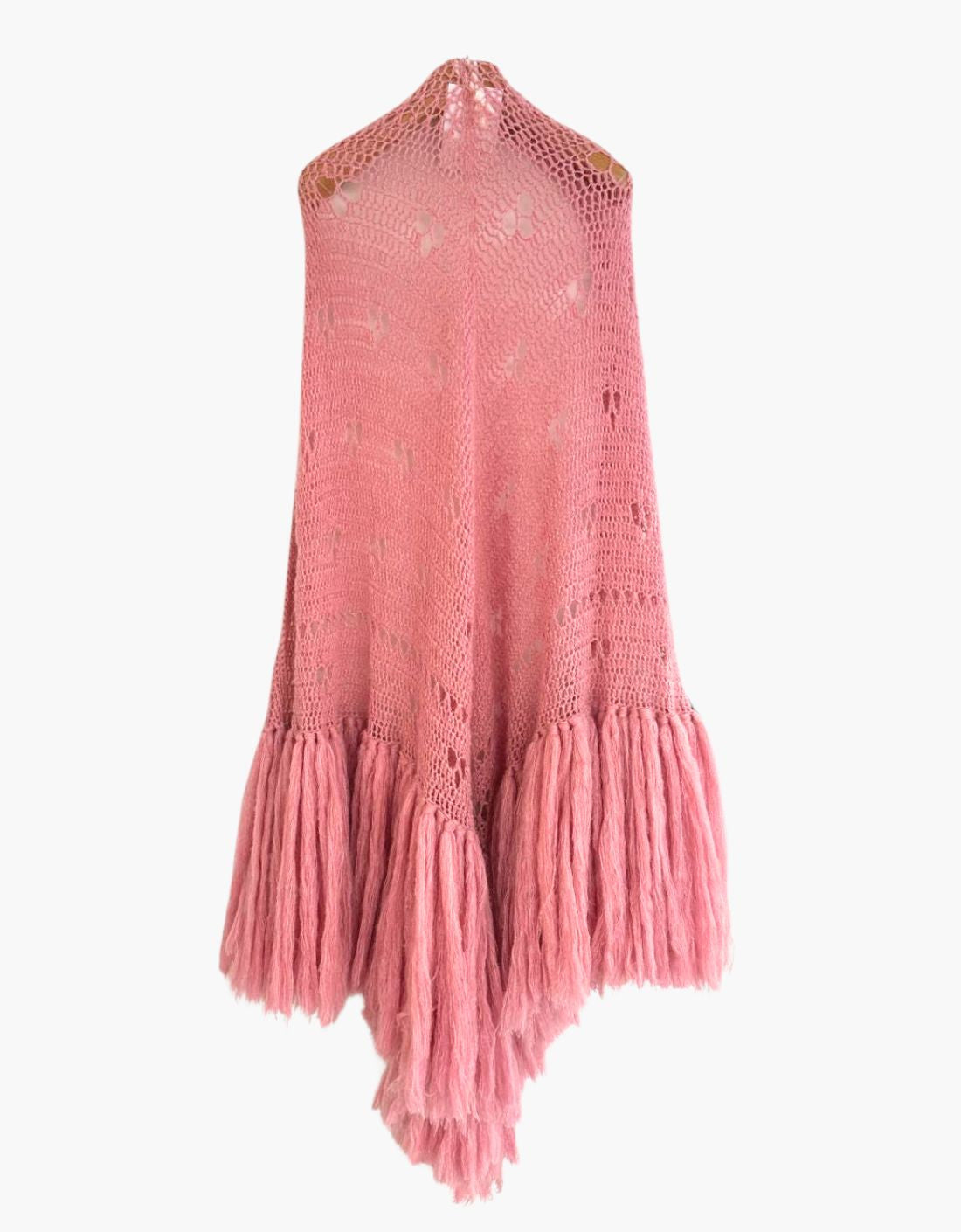 Mantón Alpaca Rosa Bebé