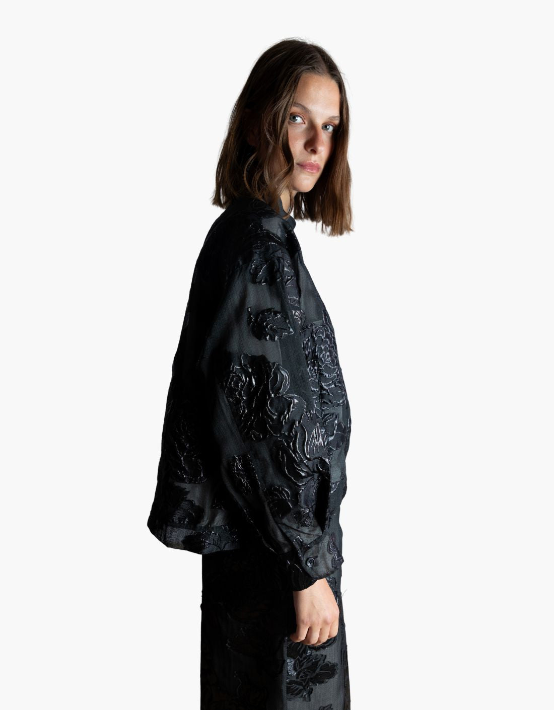 Pantalón Brocado Negro