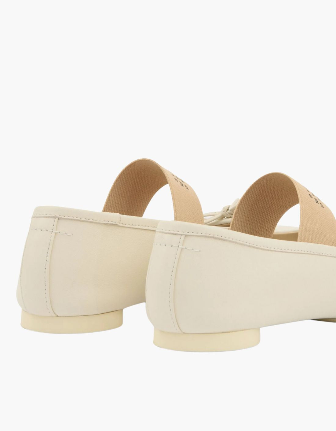 Anatomic Leather Ballerina - MM6 Cream