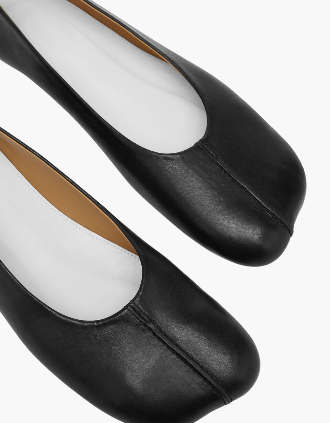 Stitch-out leather ballerinas - MM6