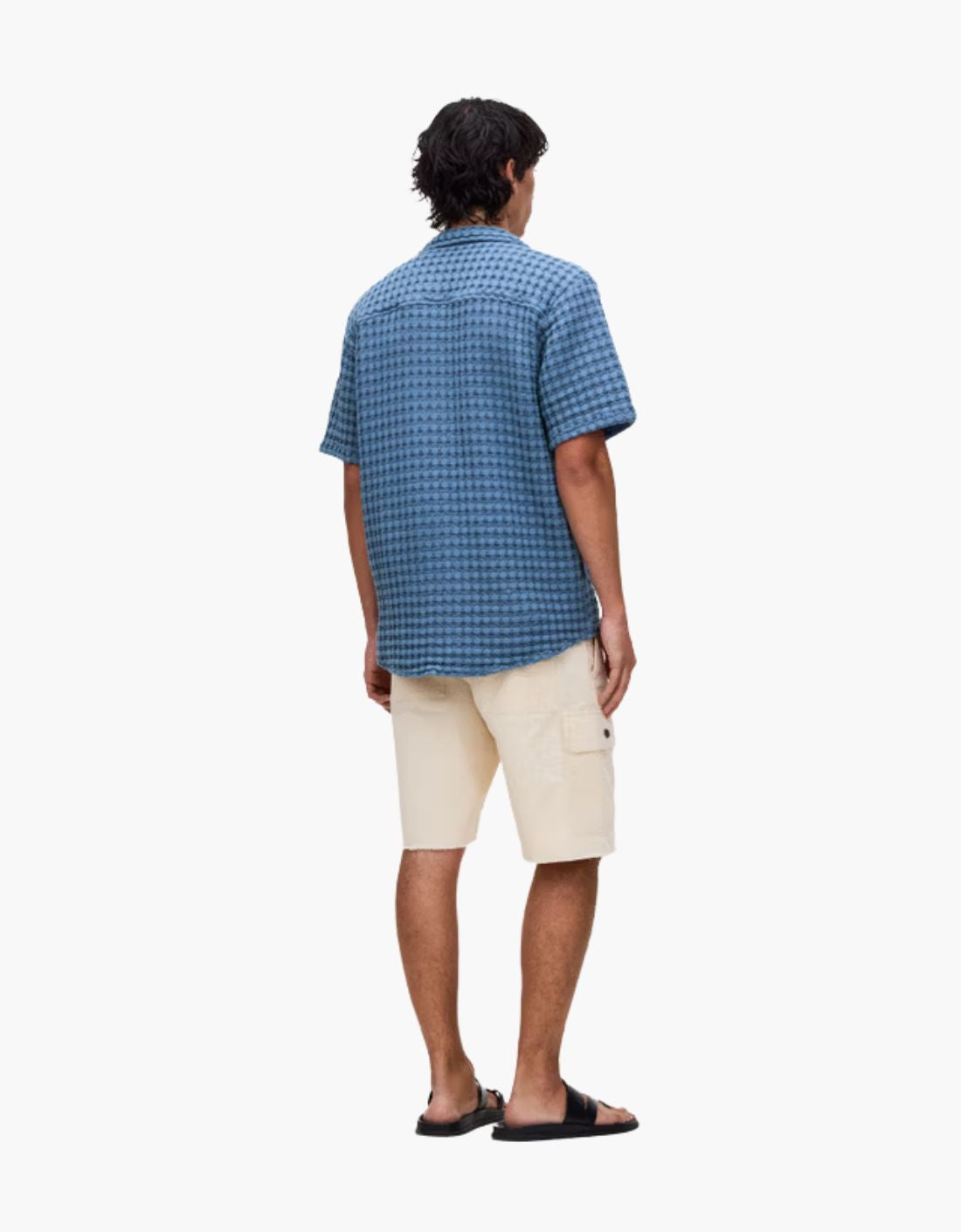 Chemise « gaufre » - Bleue