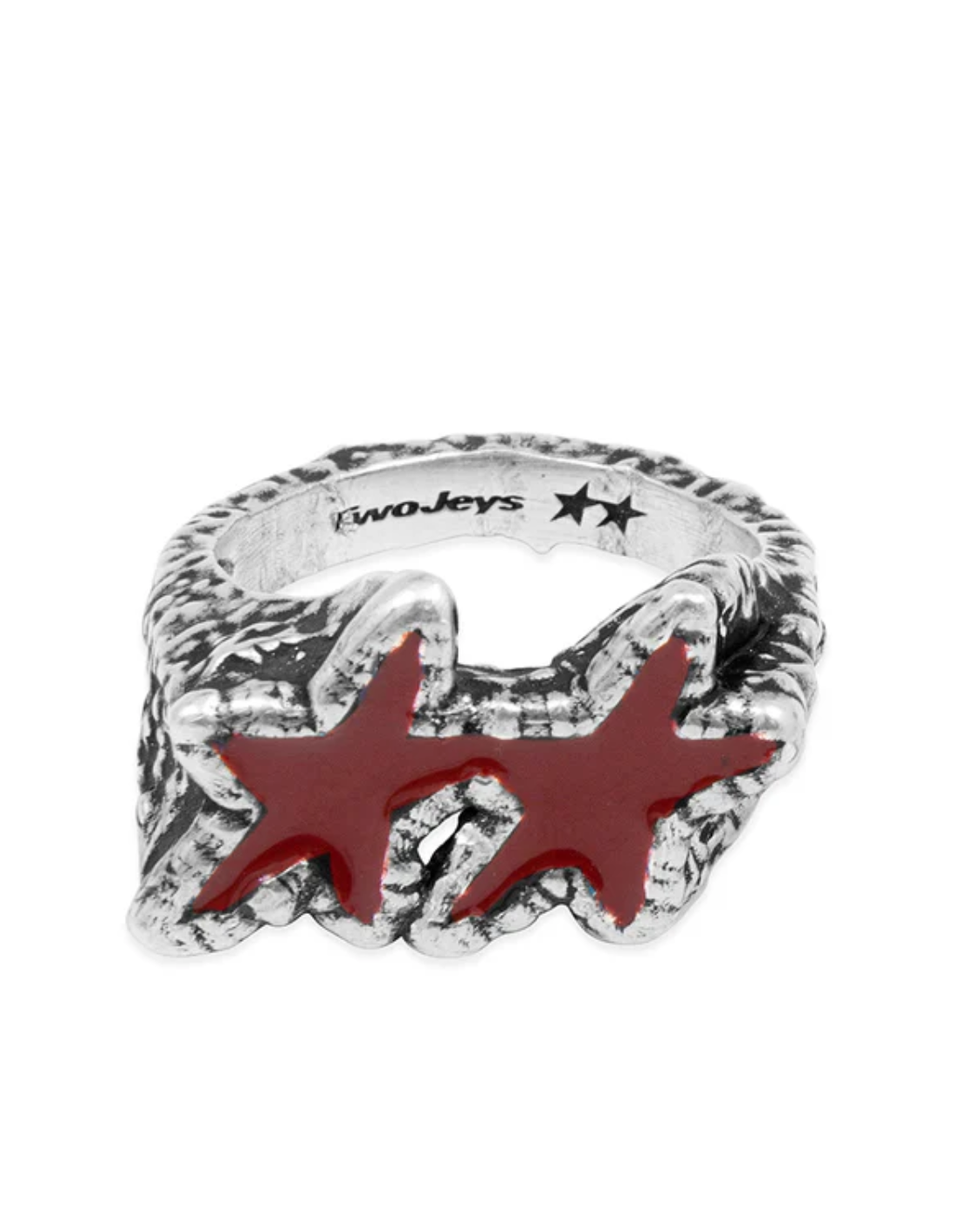 Anillo "Red Melted Stars"