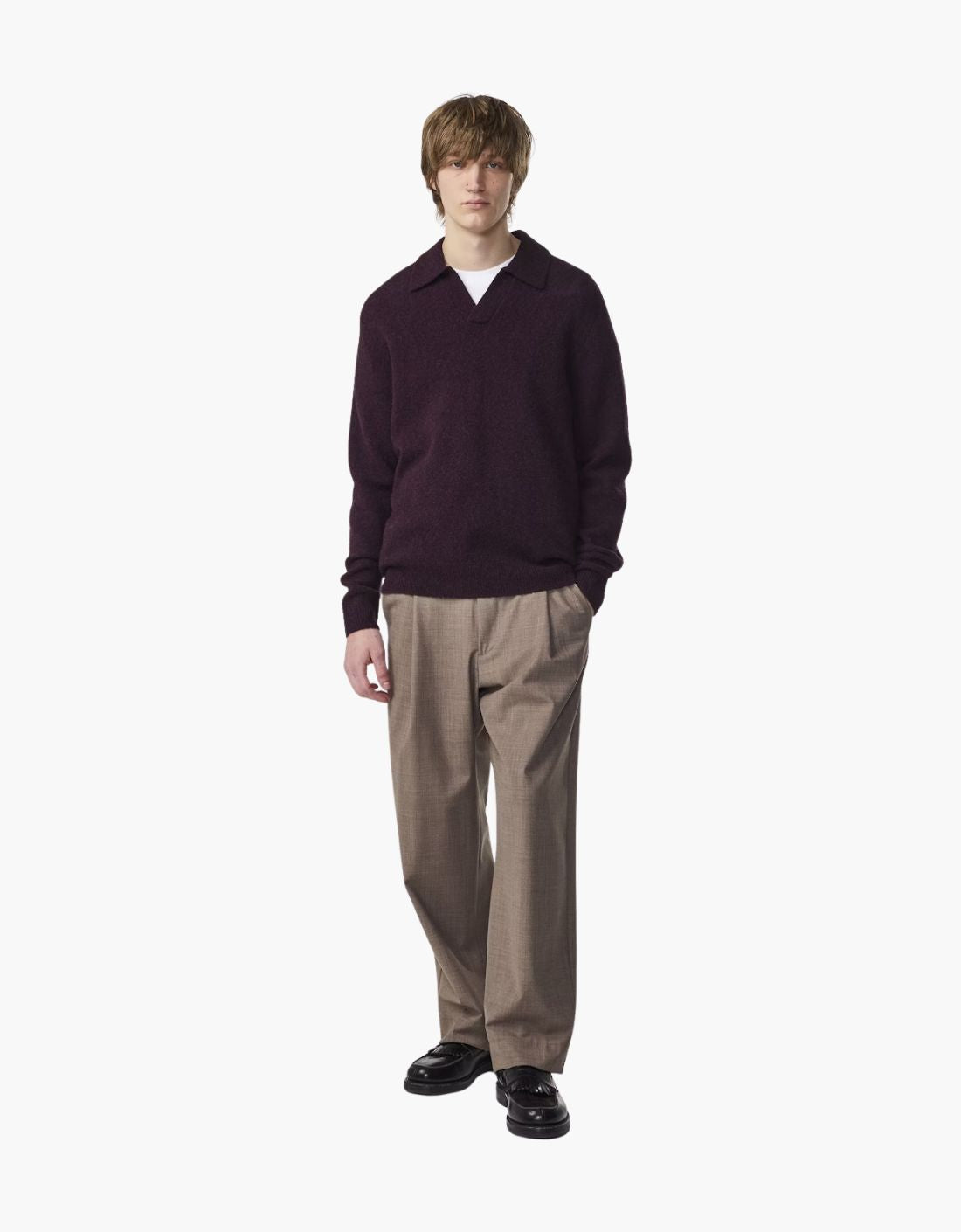 Jersey bouclé polo "Hope"