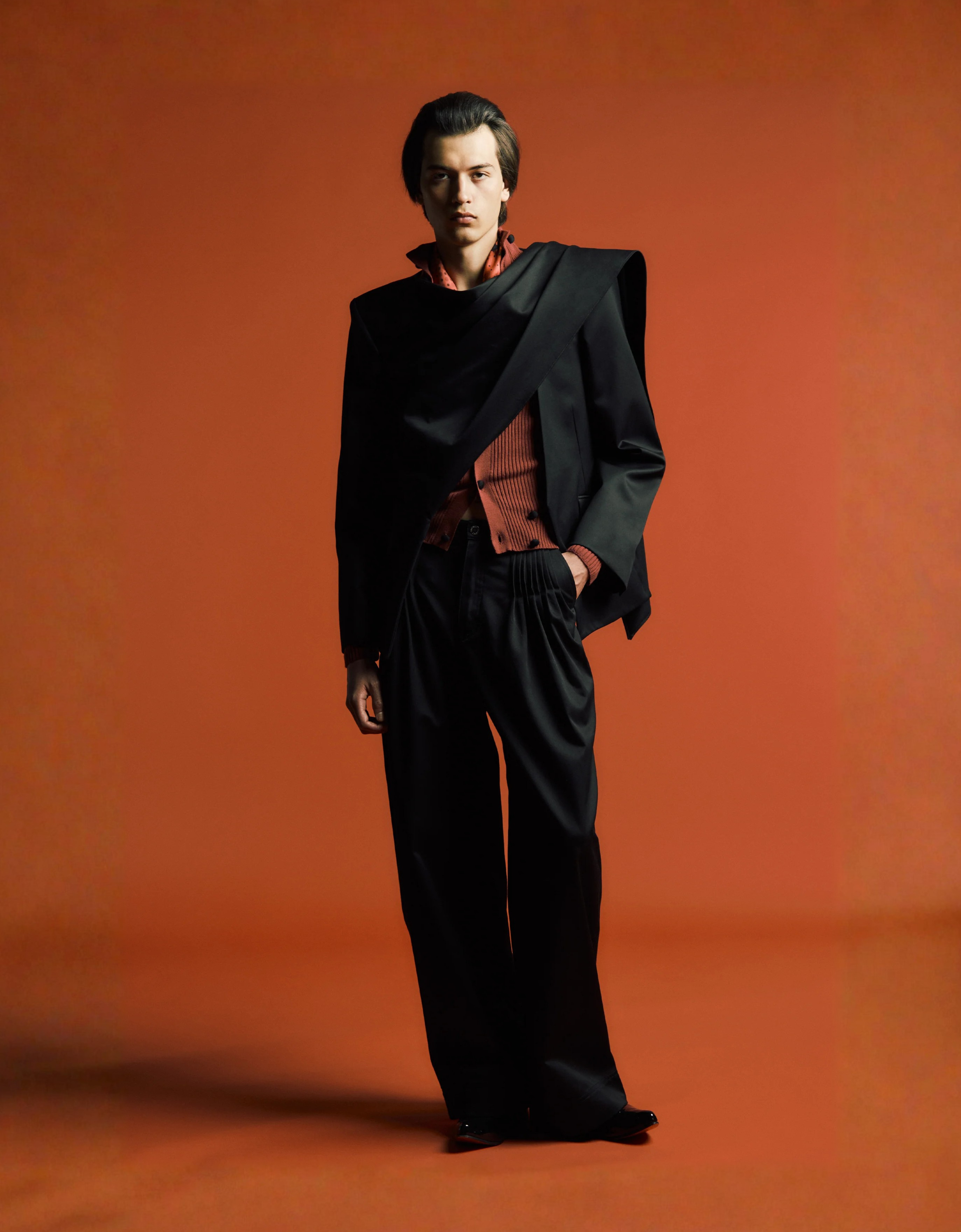 Blazer drapeada "Cocoon"