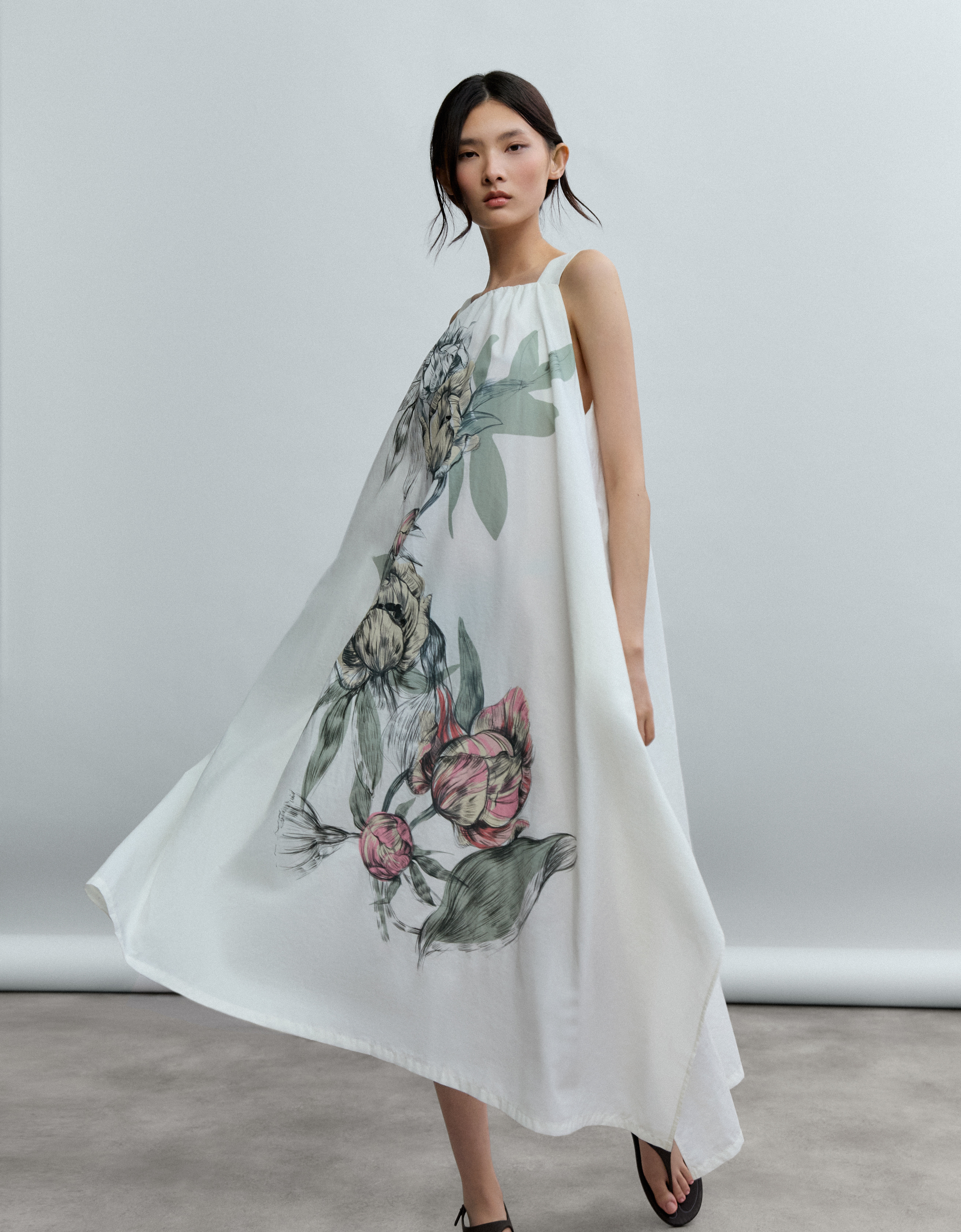 Vestido sketch flores