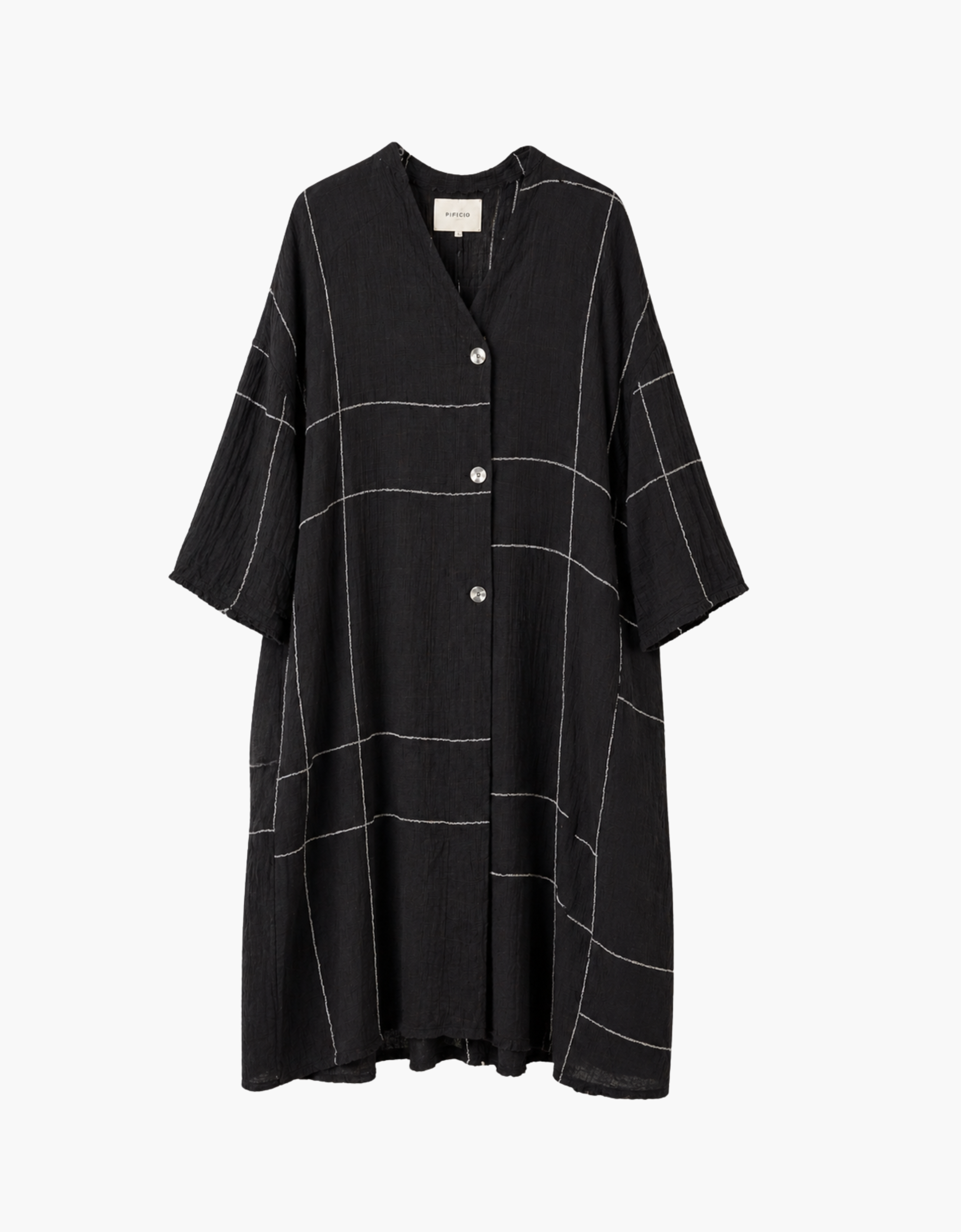 Foto vestido negro de cuadros delantera