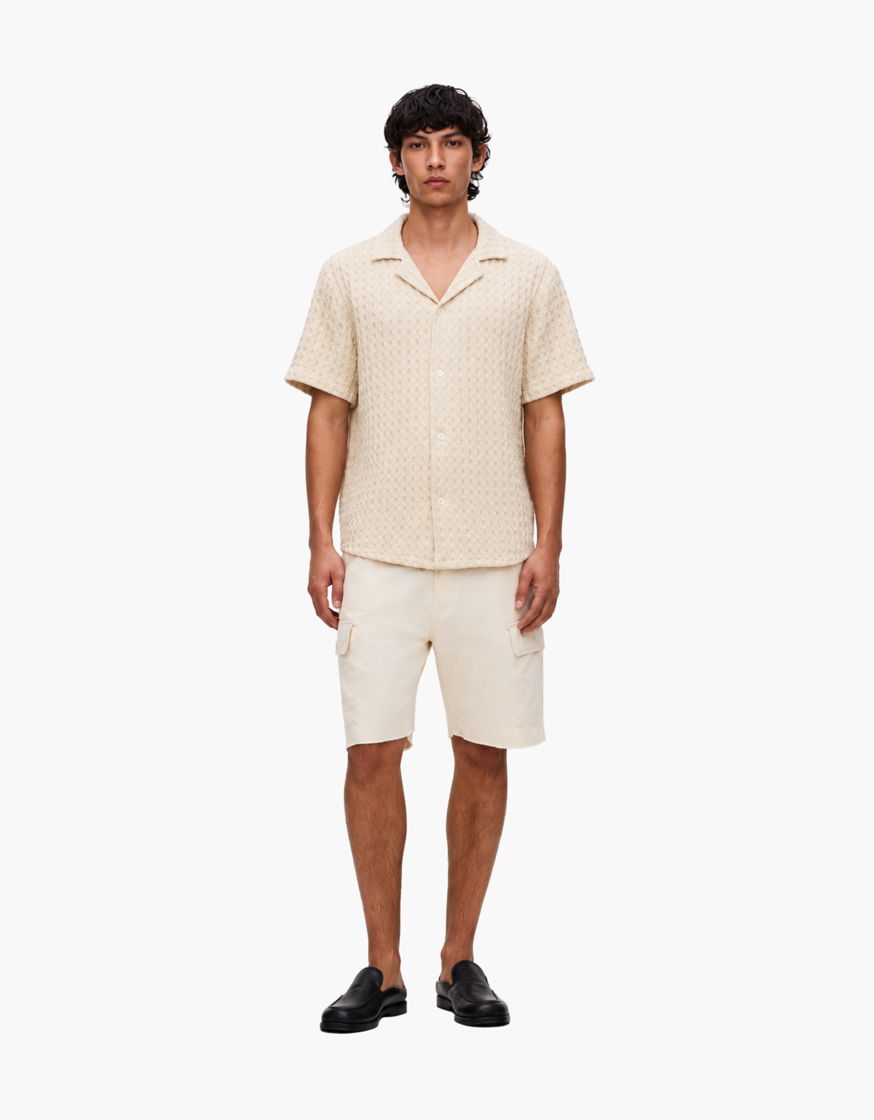Chemise « gaufre » - Bleue