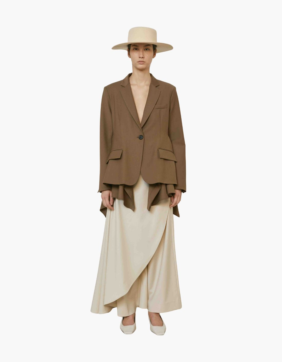 Americana con drapeado "Olivine"