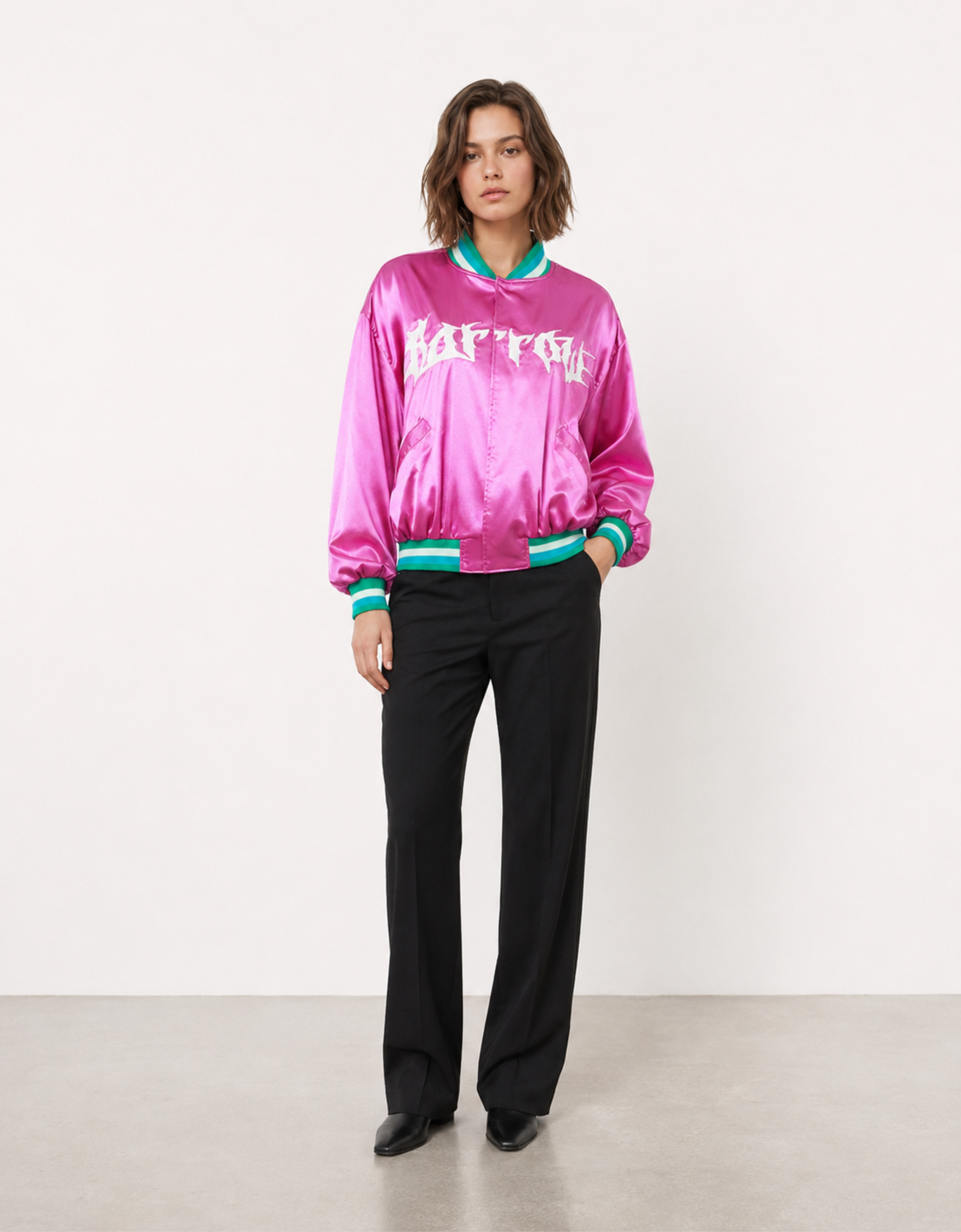 Bomber satinada "Lettering"