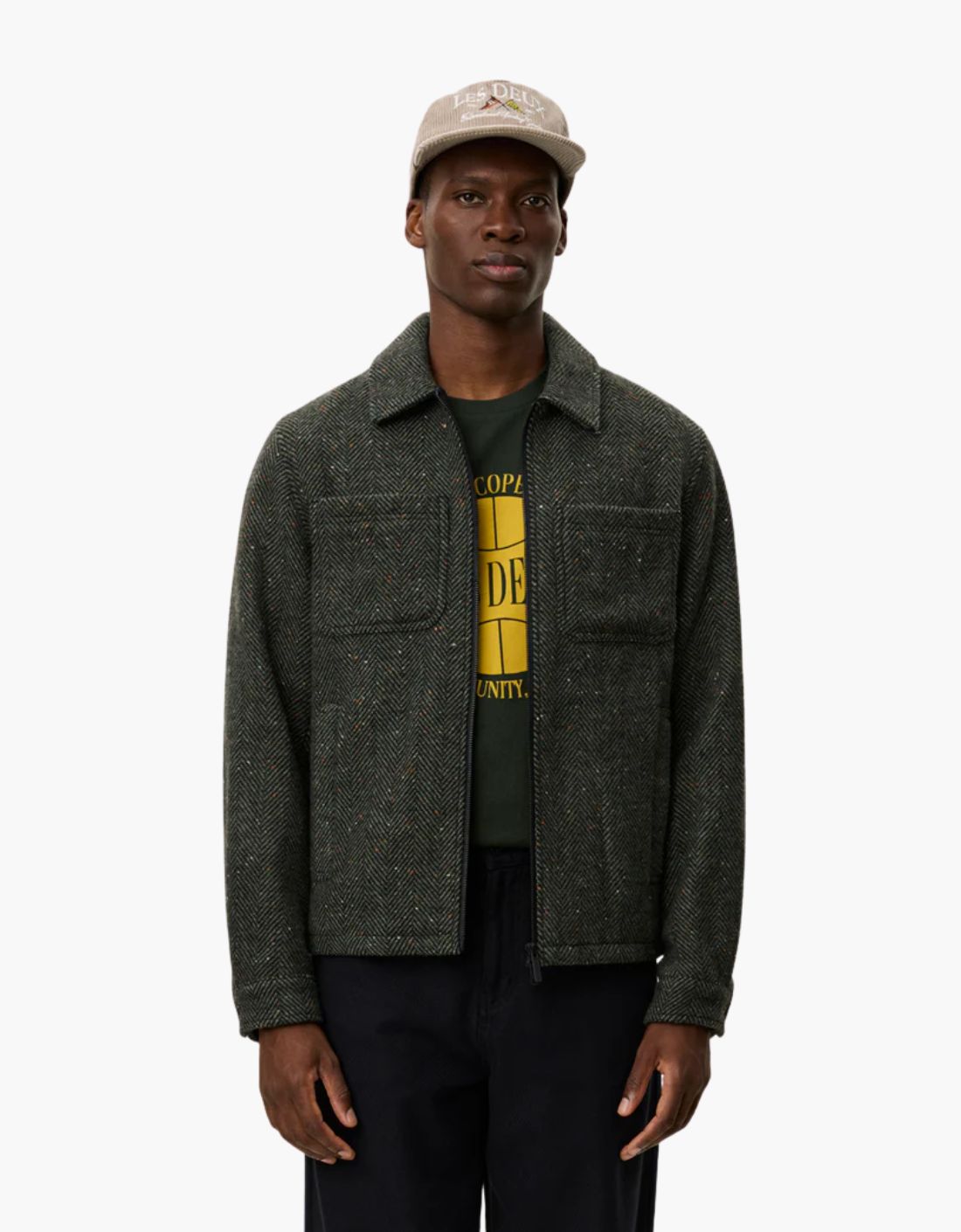 Chaqueta de lana "Marseille Herringbone"