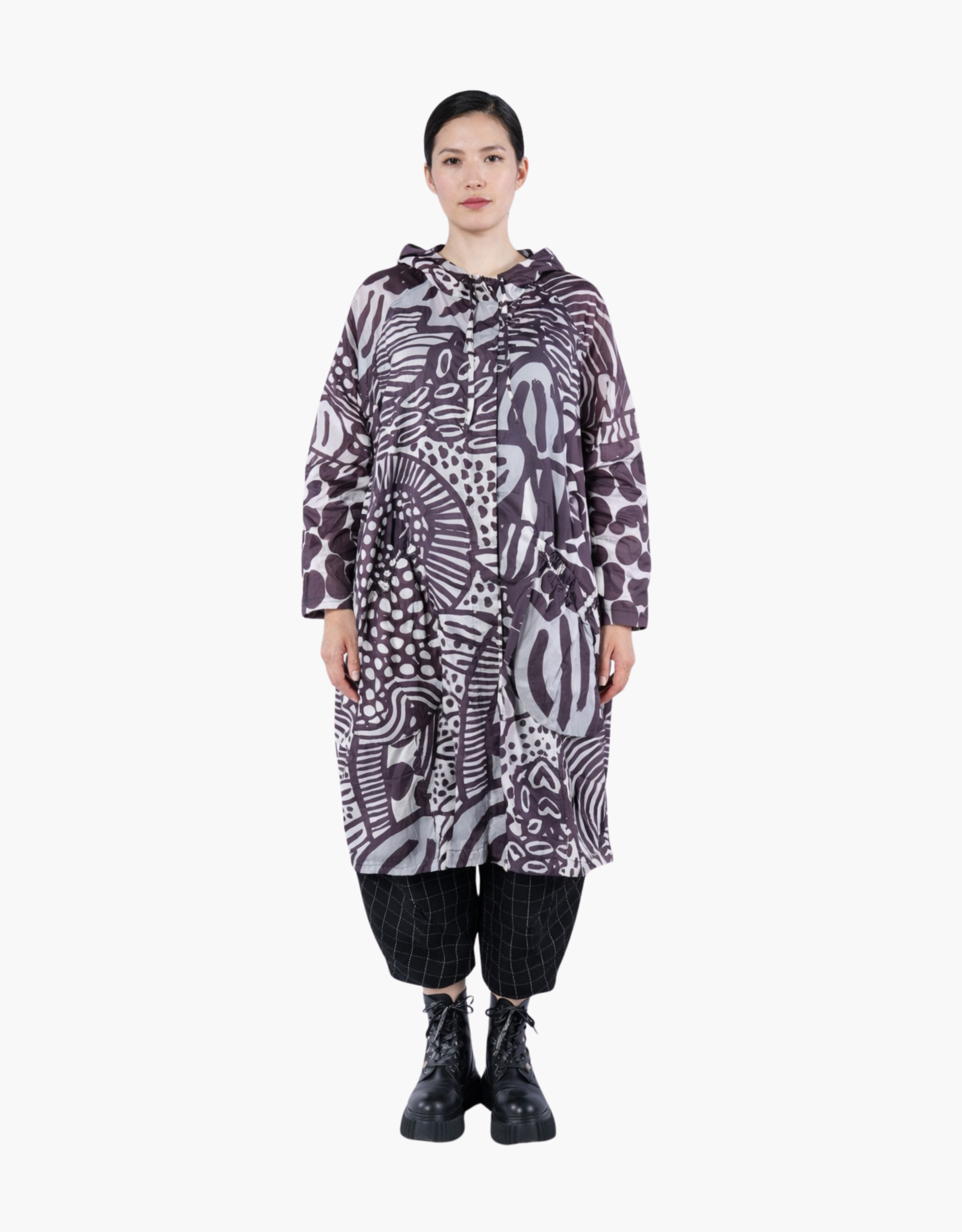 Parka ligera estampada