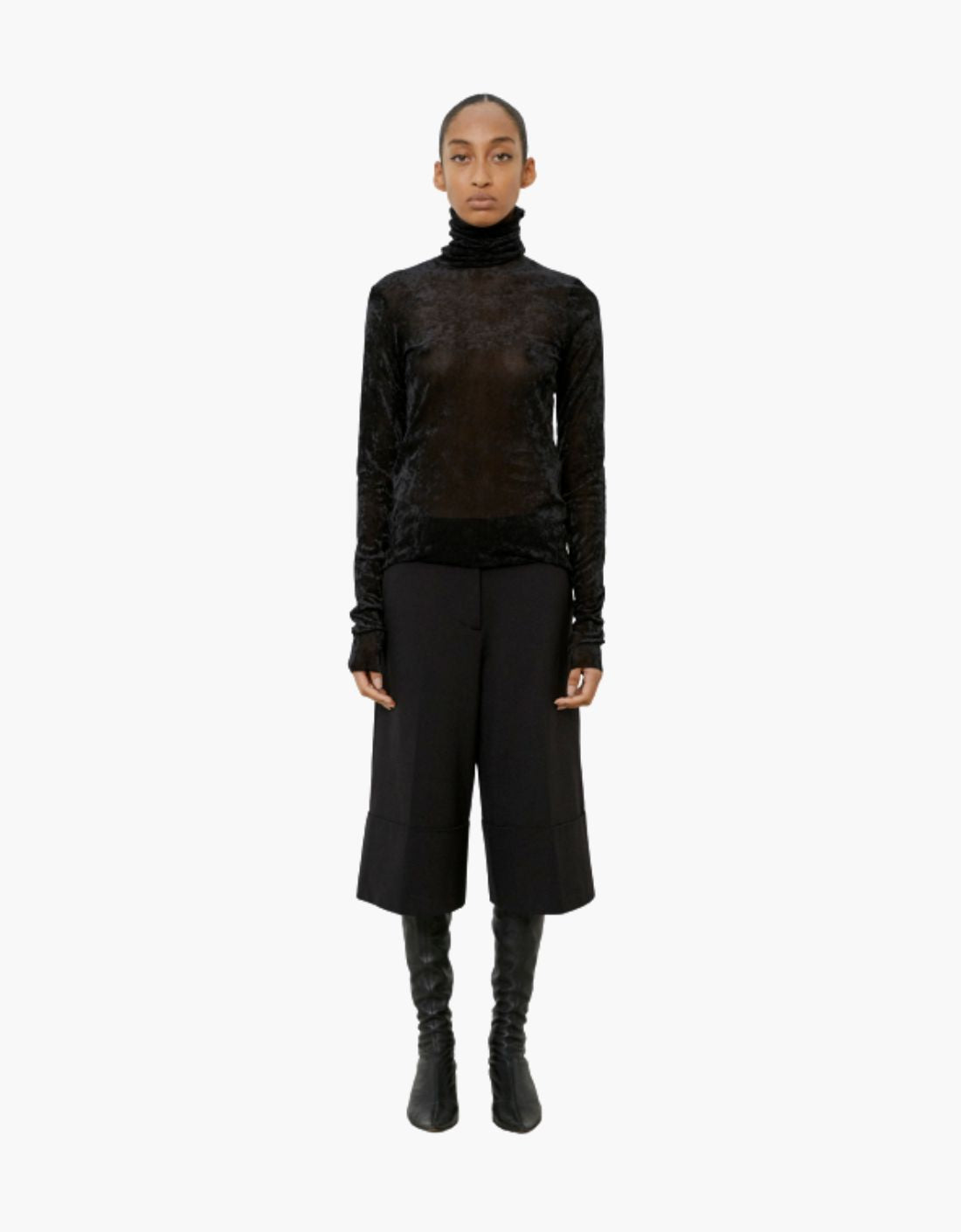 Camiseta cuello alto terciopelo "Velluto"