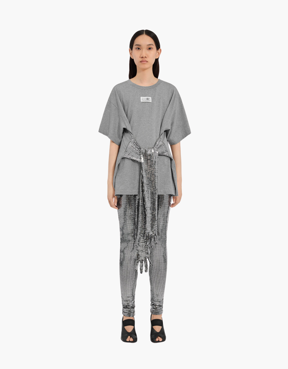 Cotton T-shirt with gloves - MM6