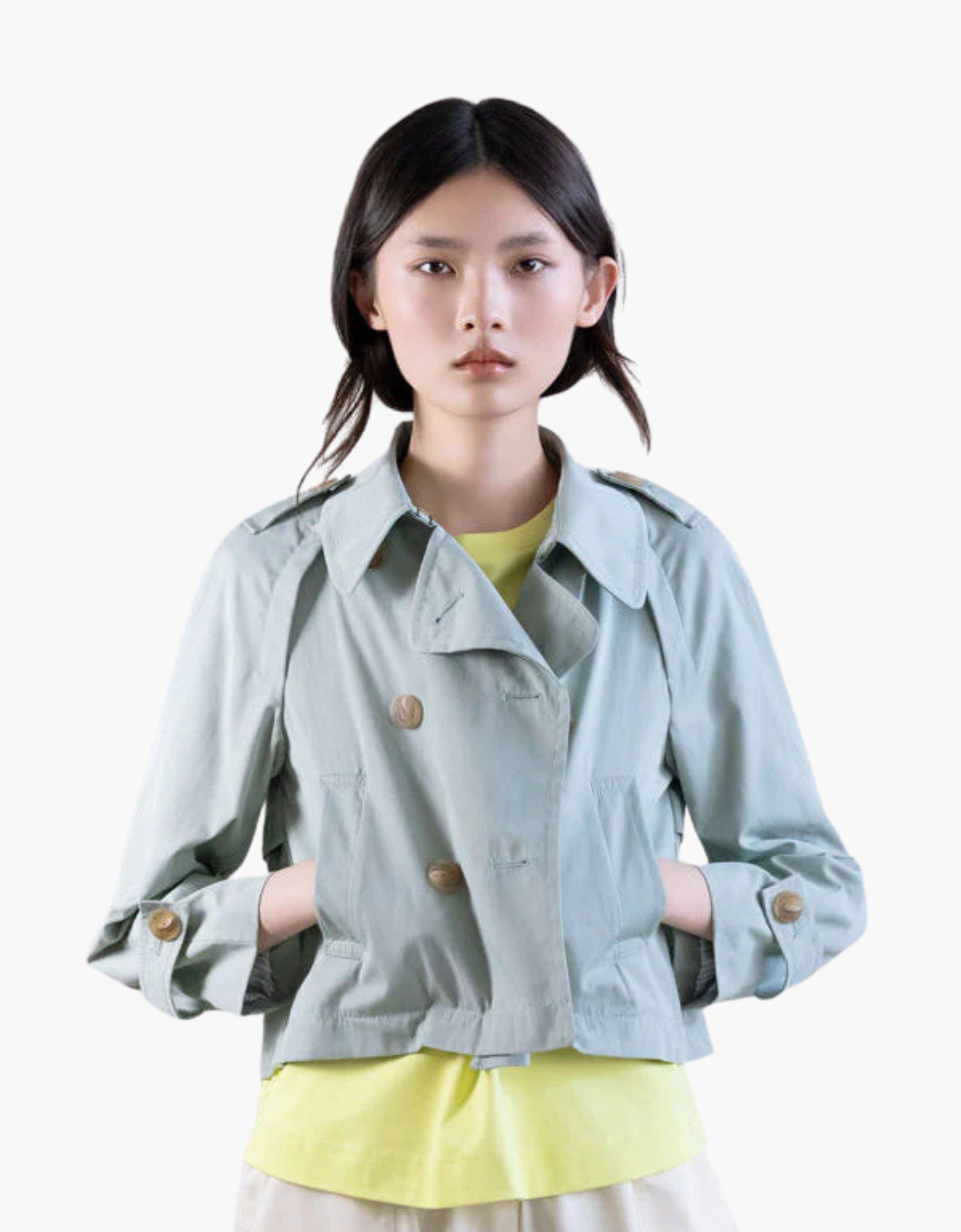 Chaqueta gabardina cropped