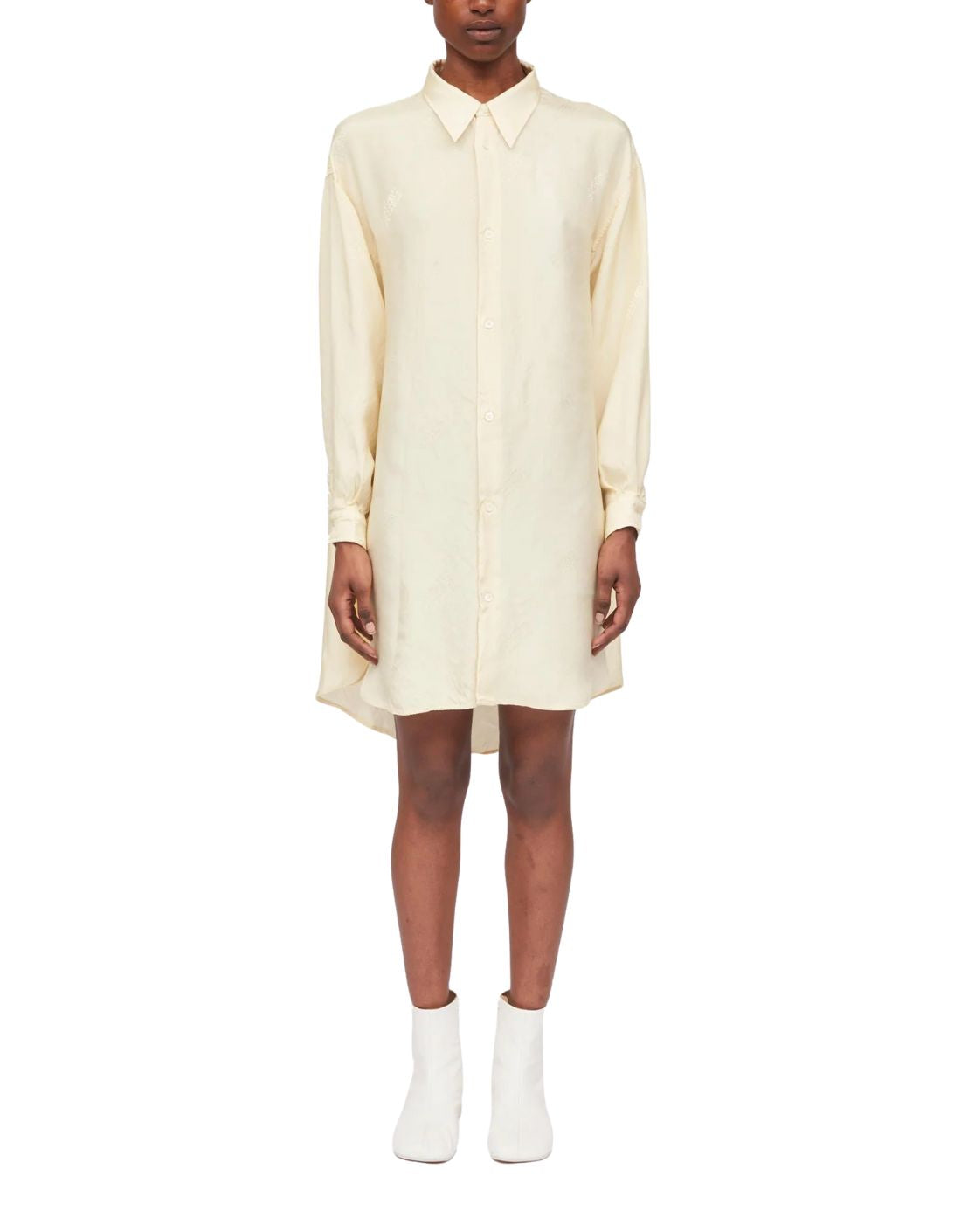 Robe-chemise couleur crème MM6