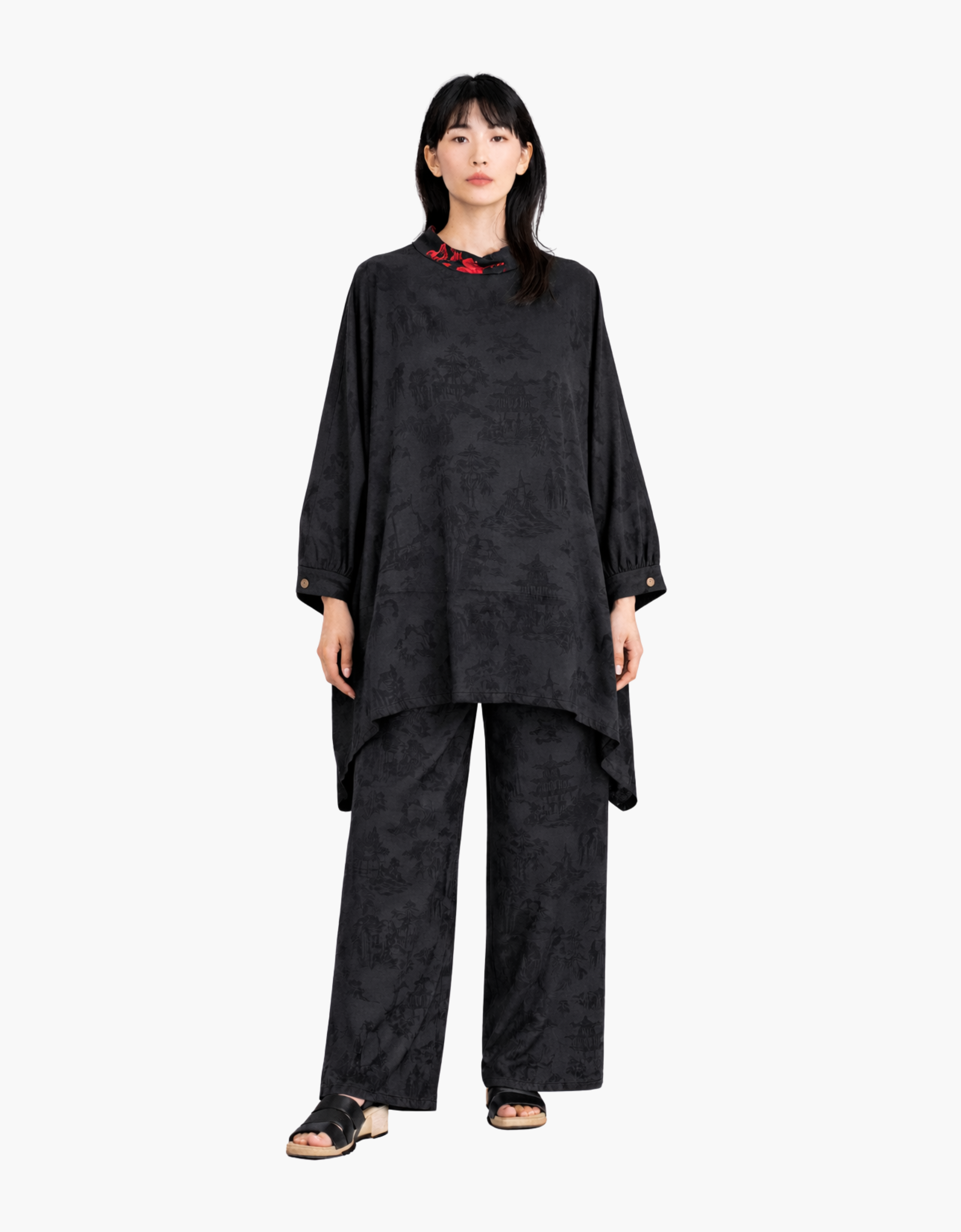 Blusa poncho "Jaquard"