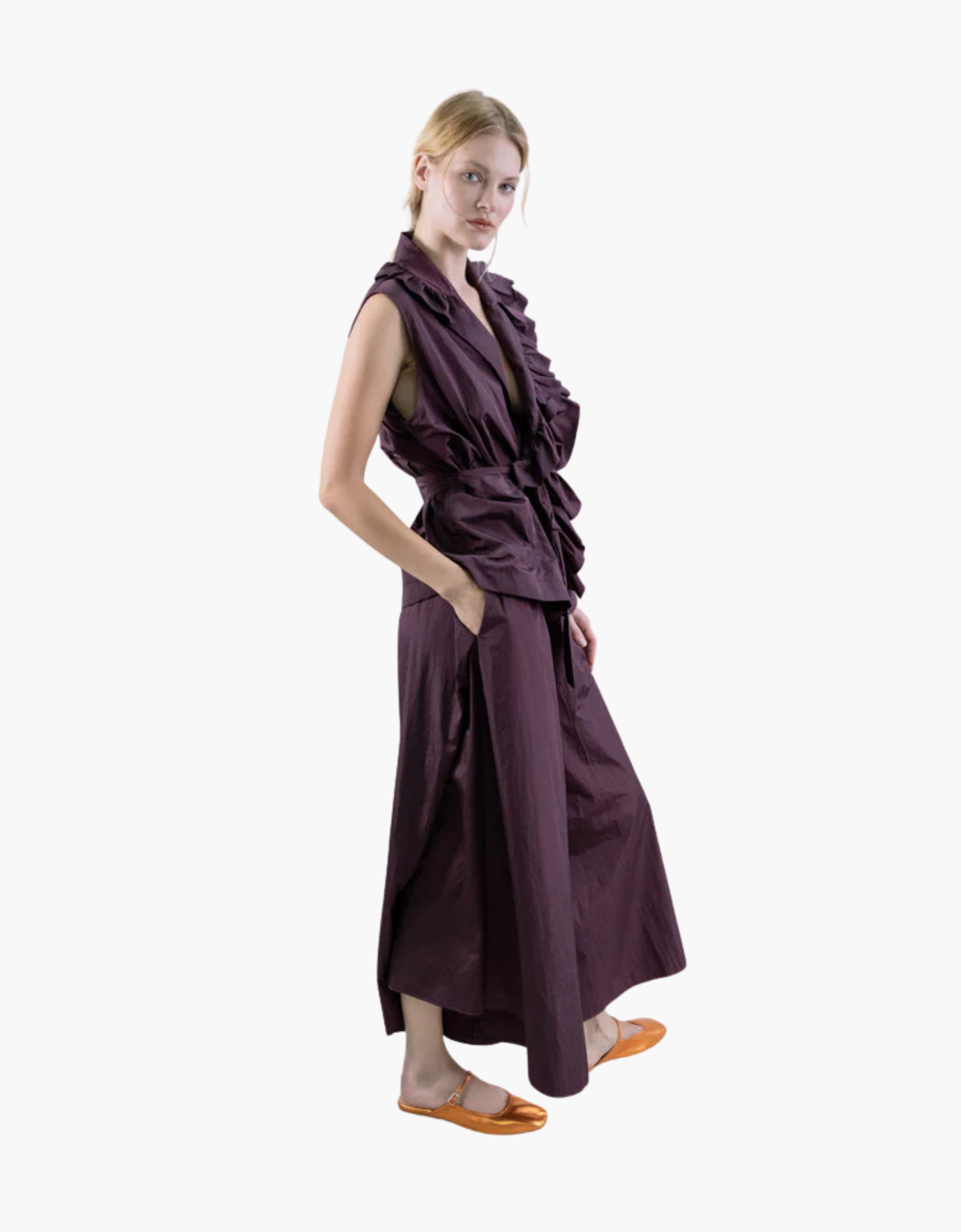 Falda pantalón taffeta