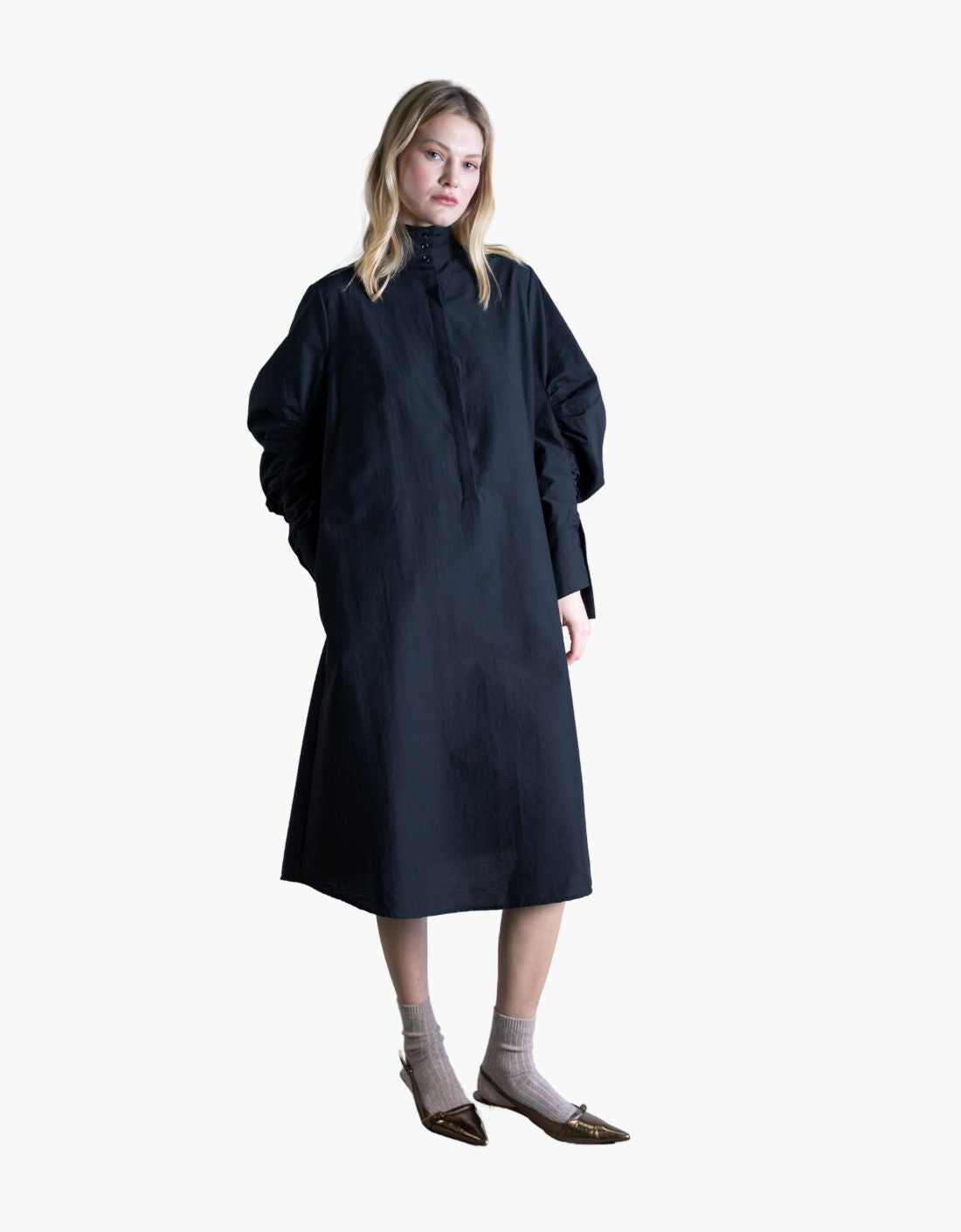 Vestido algodón corbata