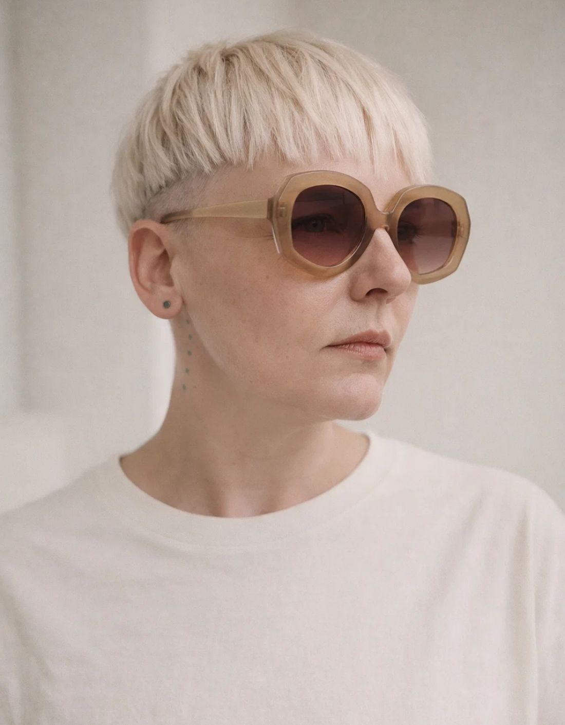 Gafas "Amy Metal Sahara White Gold"