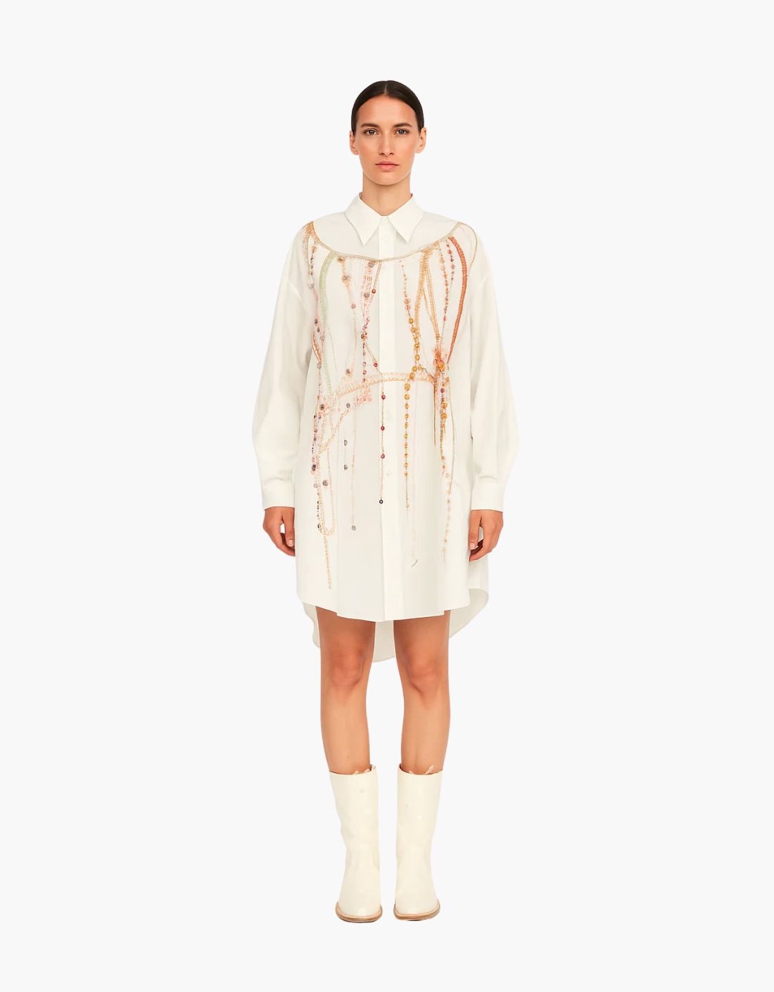 Vestido camisero print "Jewelry" - MM6