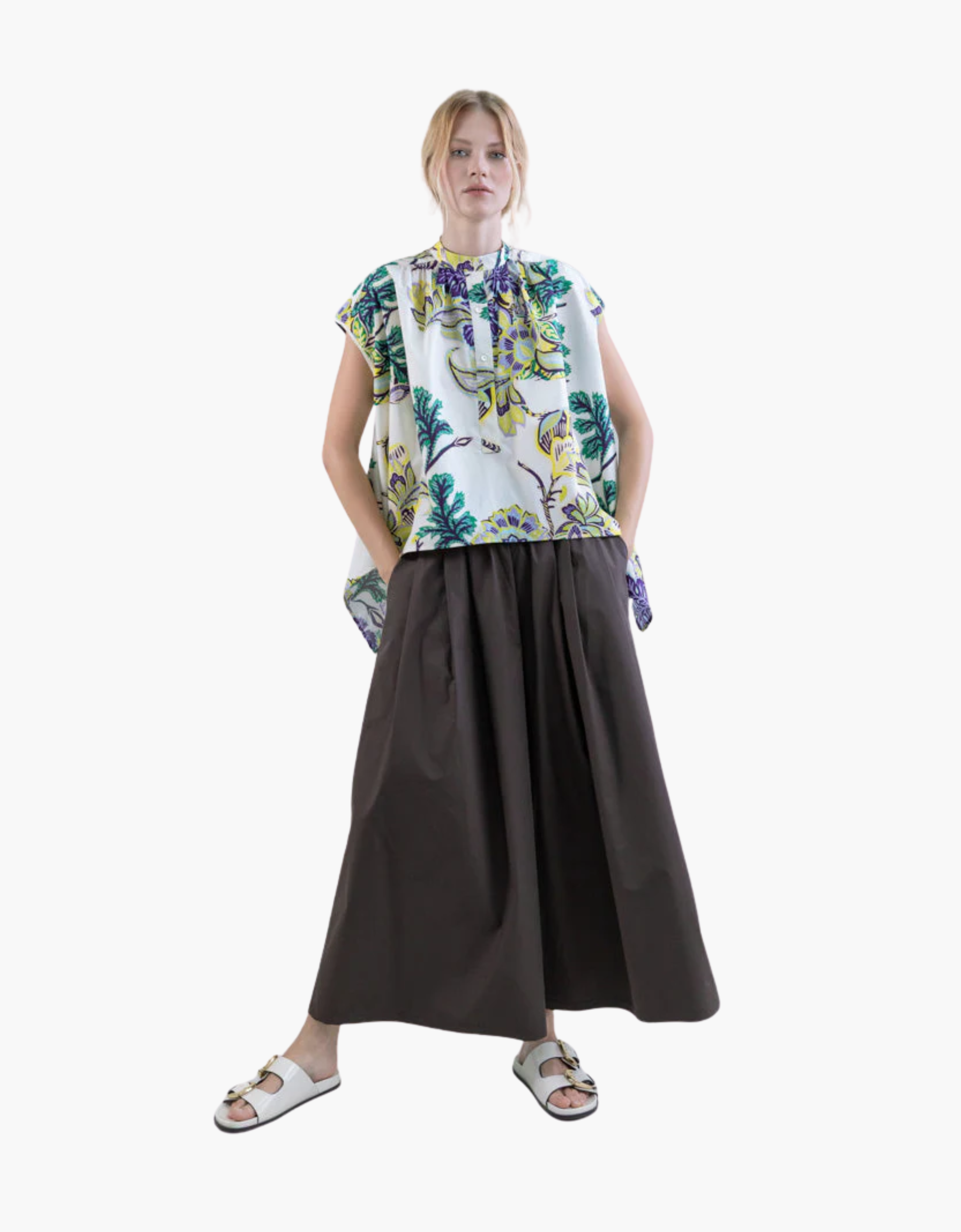 Falda pantalón popelín