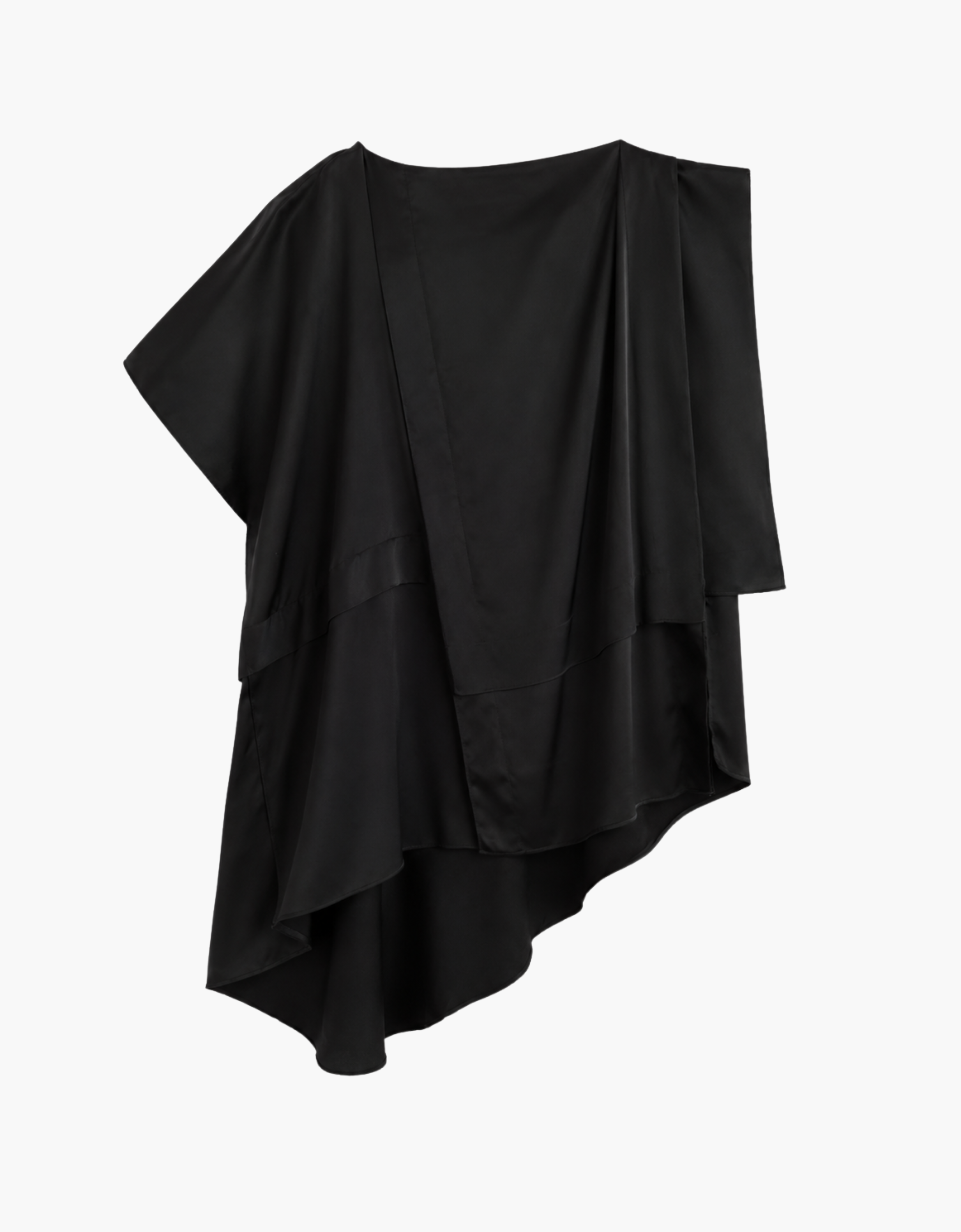 Blusa satinada asimetrica