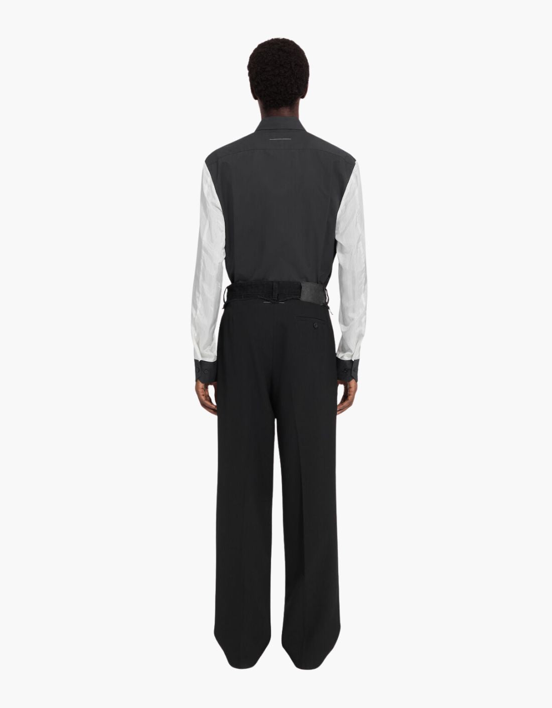 Pantalón de lana con cintura sustituida - MM6