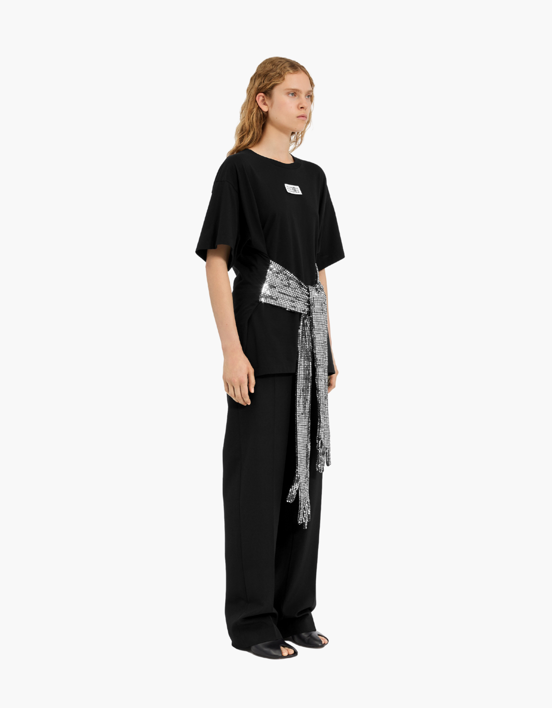 Camiseta de algodón con guantes - MM6