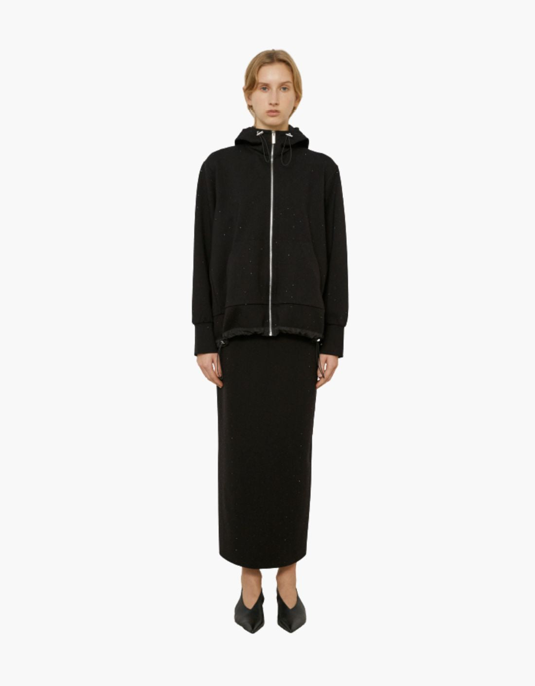 Sudadera zipper brillantitos "Splendente"