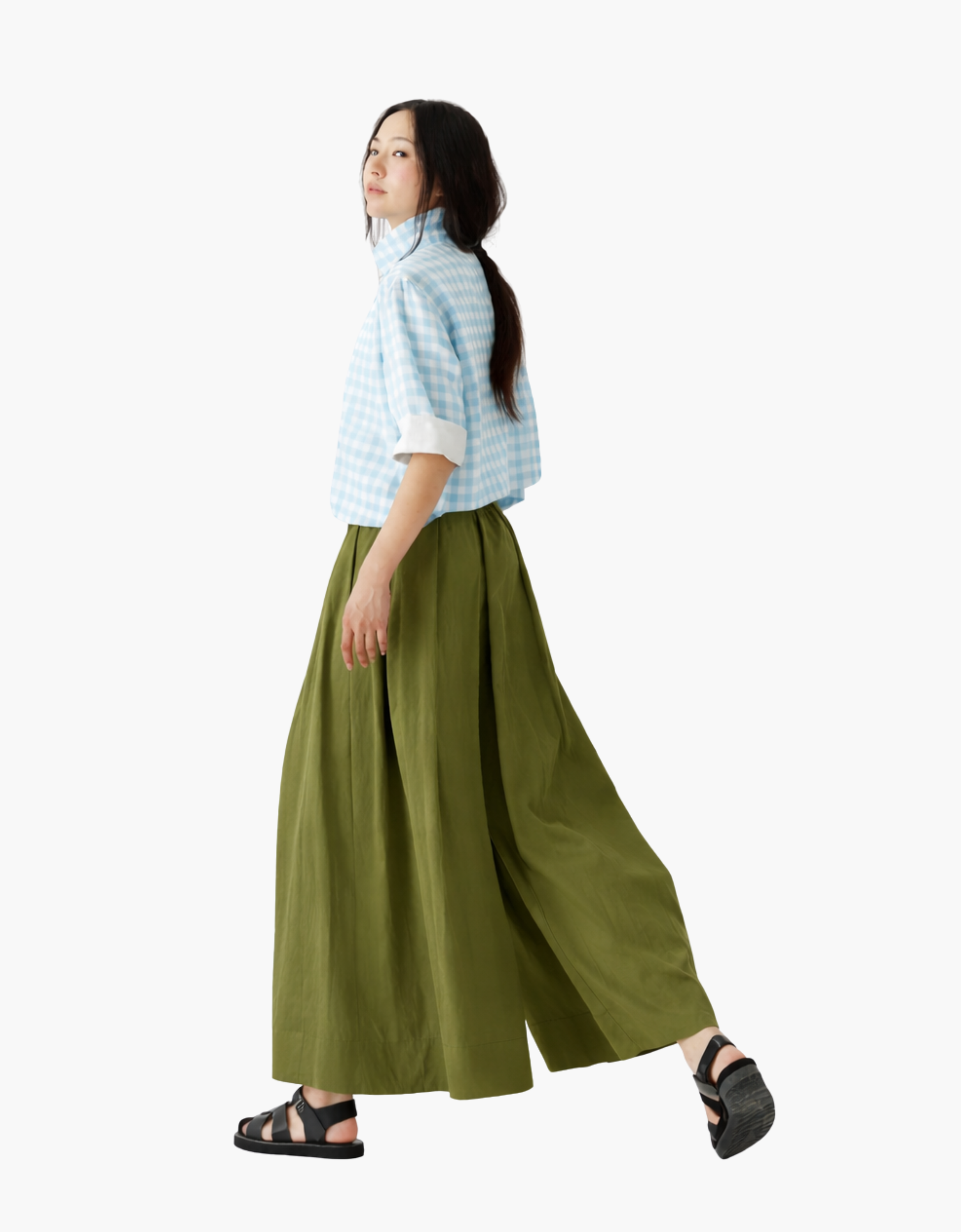 Gukhwa 6-pleat skirt-pants - SONPC070