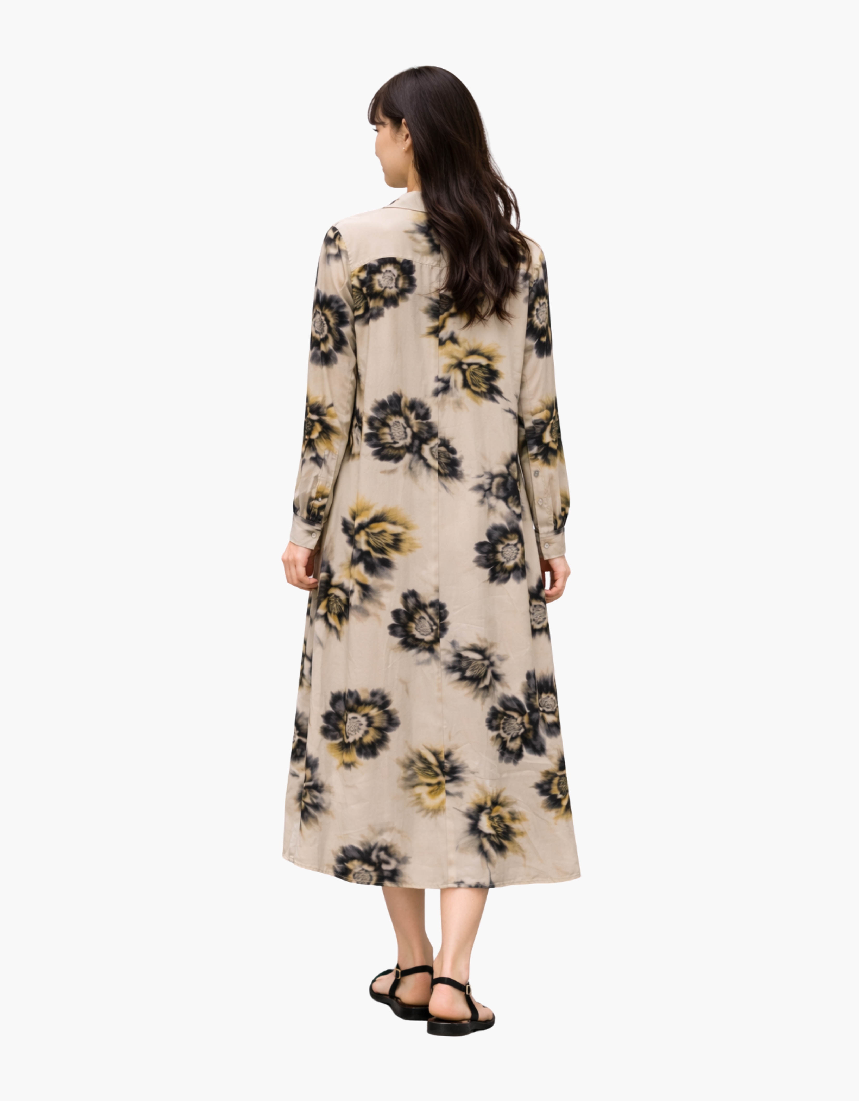 Vestido largo "Floral punto"