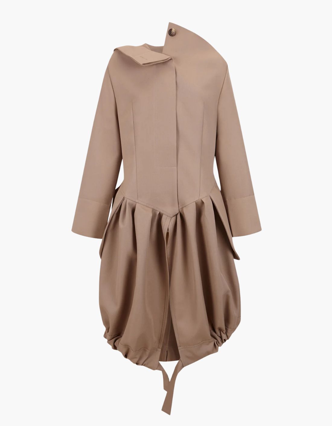 Chaqueta trench de lana virgen "Balloon"