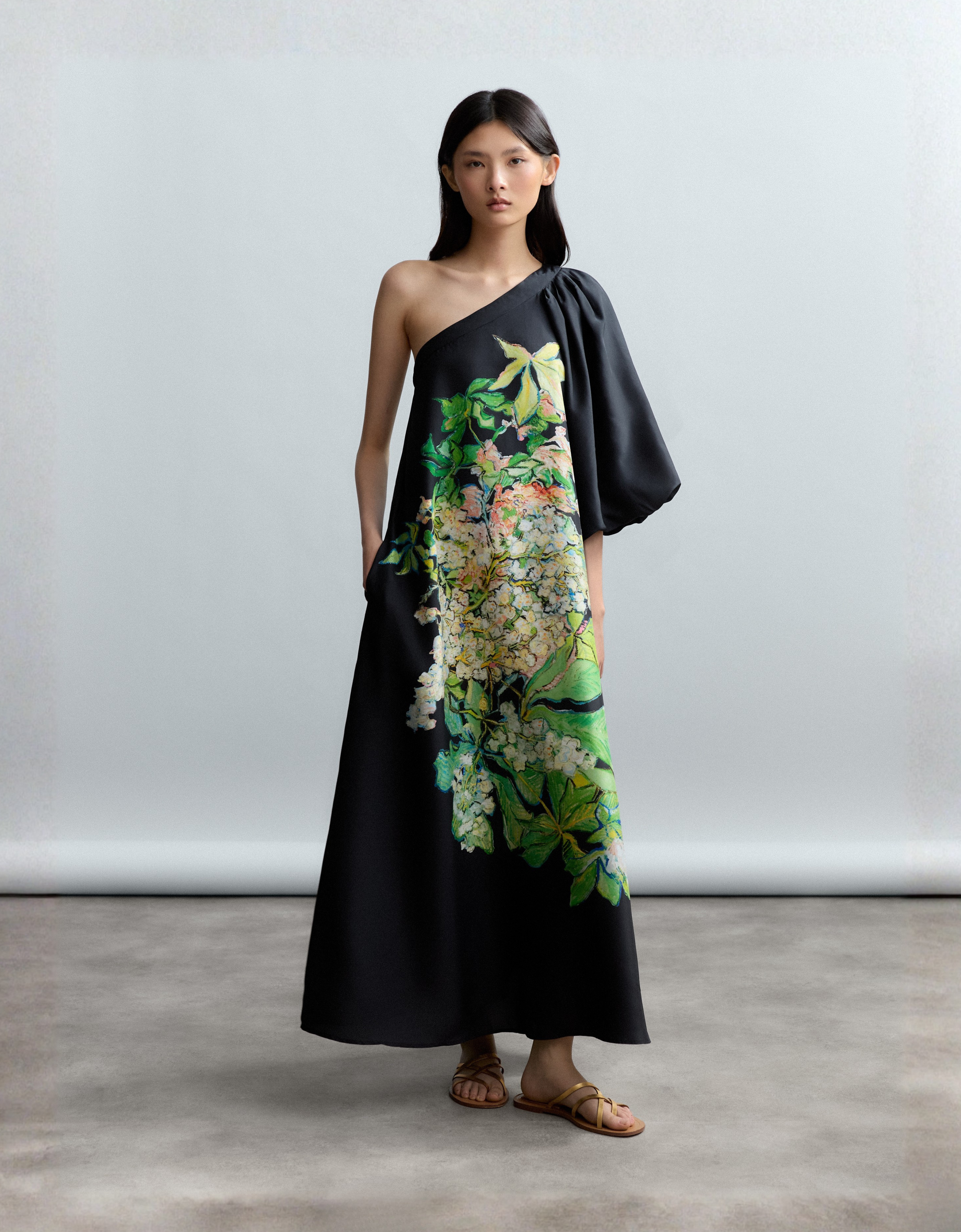 Vestido asimétrico "Botanical"