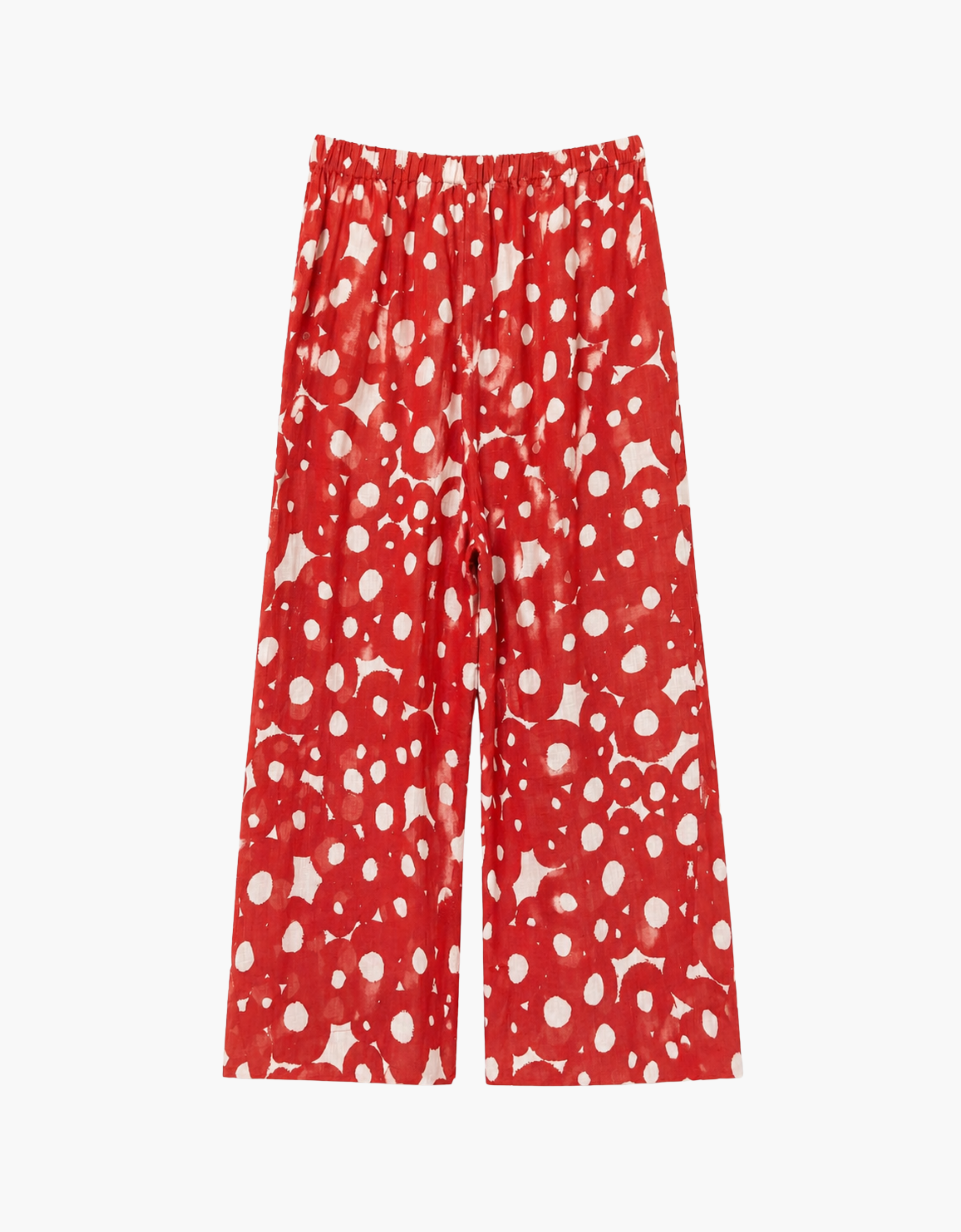 Pantalon "plisado lunares rojos"
