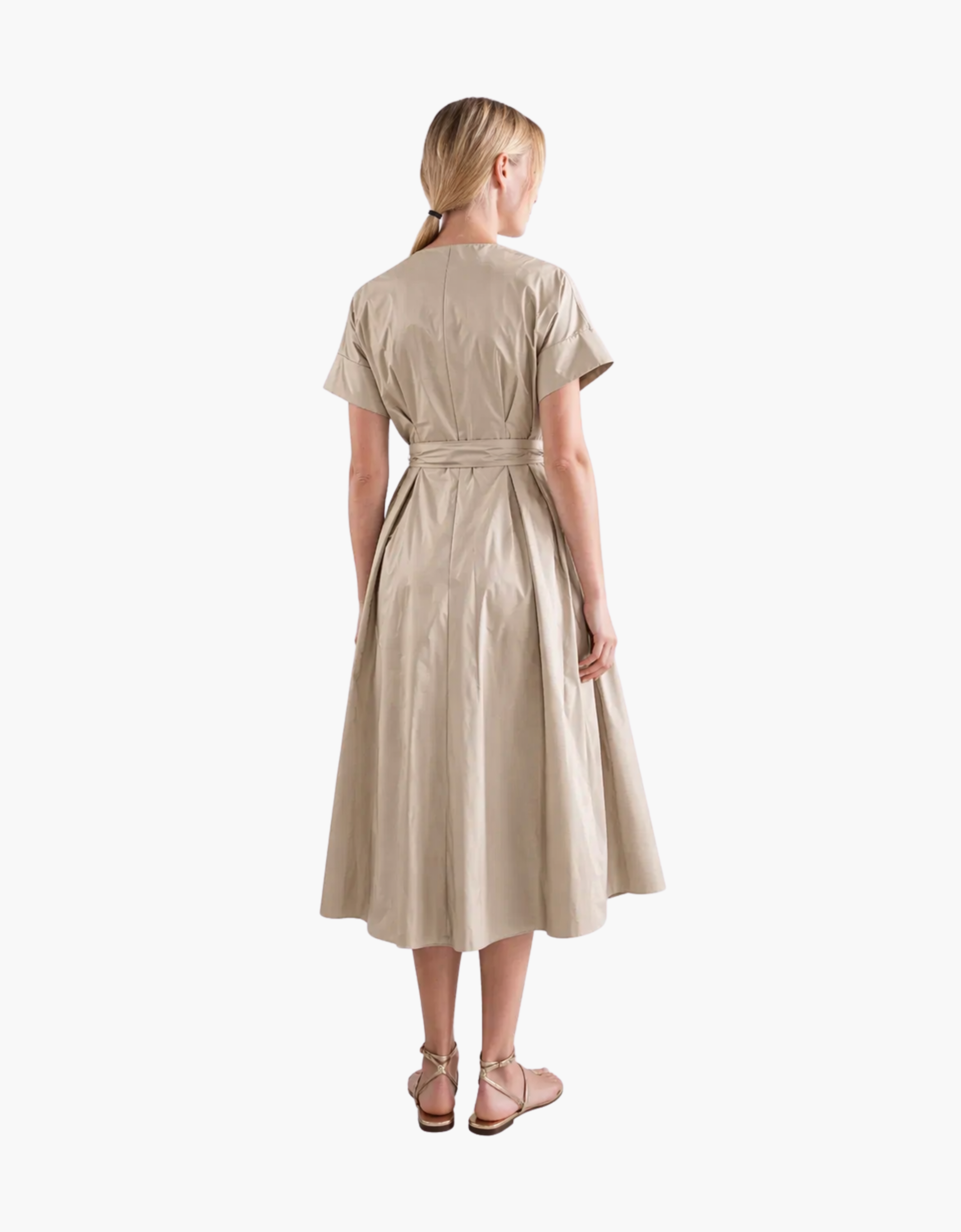 Vestido midi popelín