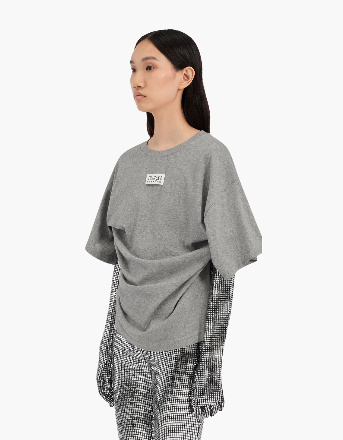 Cotton T-shirt with gloves - MM6