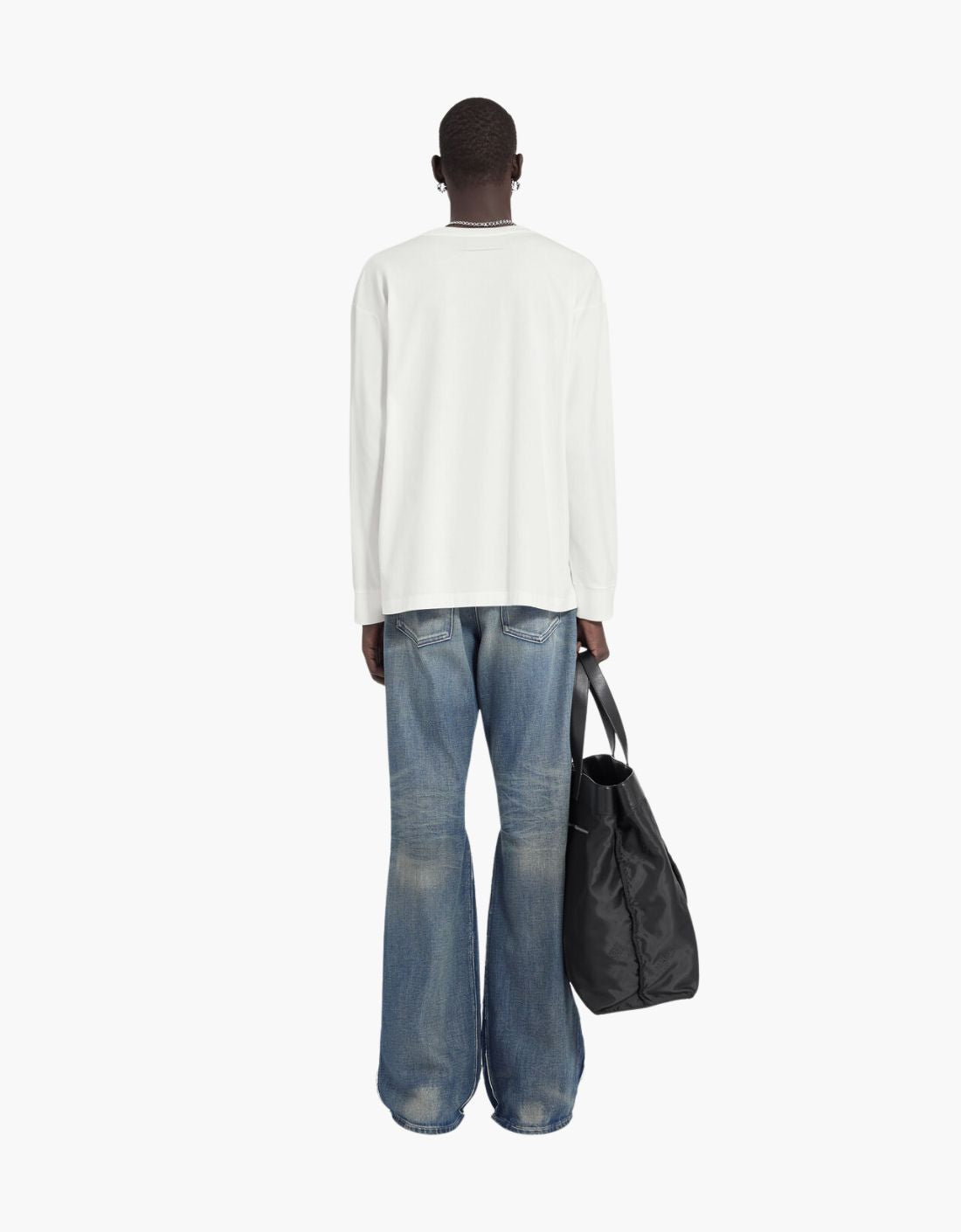 T-shirt à manches longues « Étiquette numérique » MM6